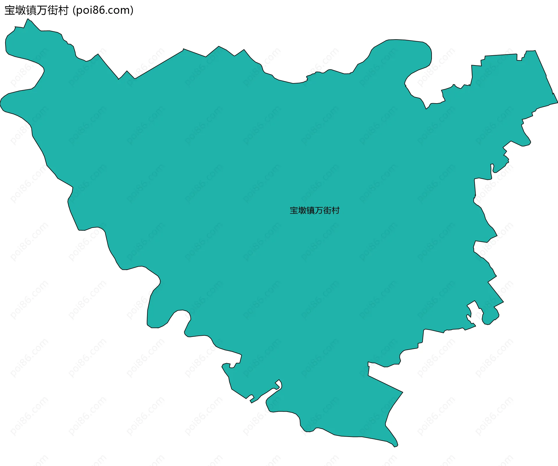 宝墩镇万街村边界地图