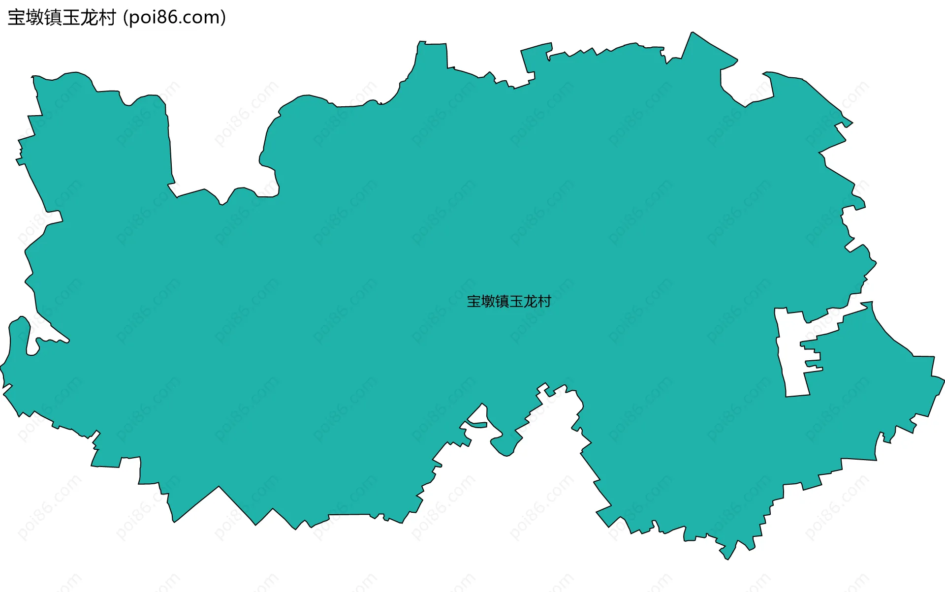 宝墩镇玉龙村边界地图