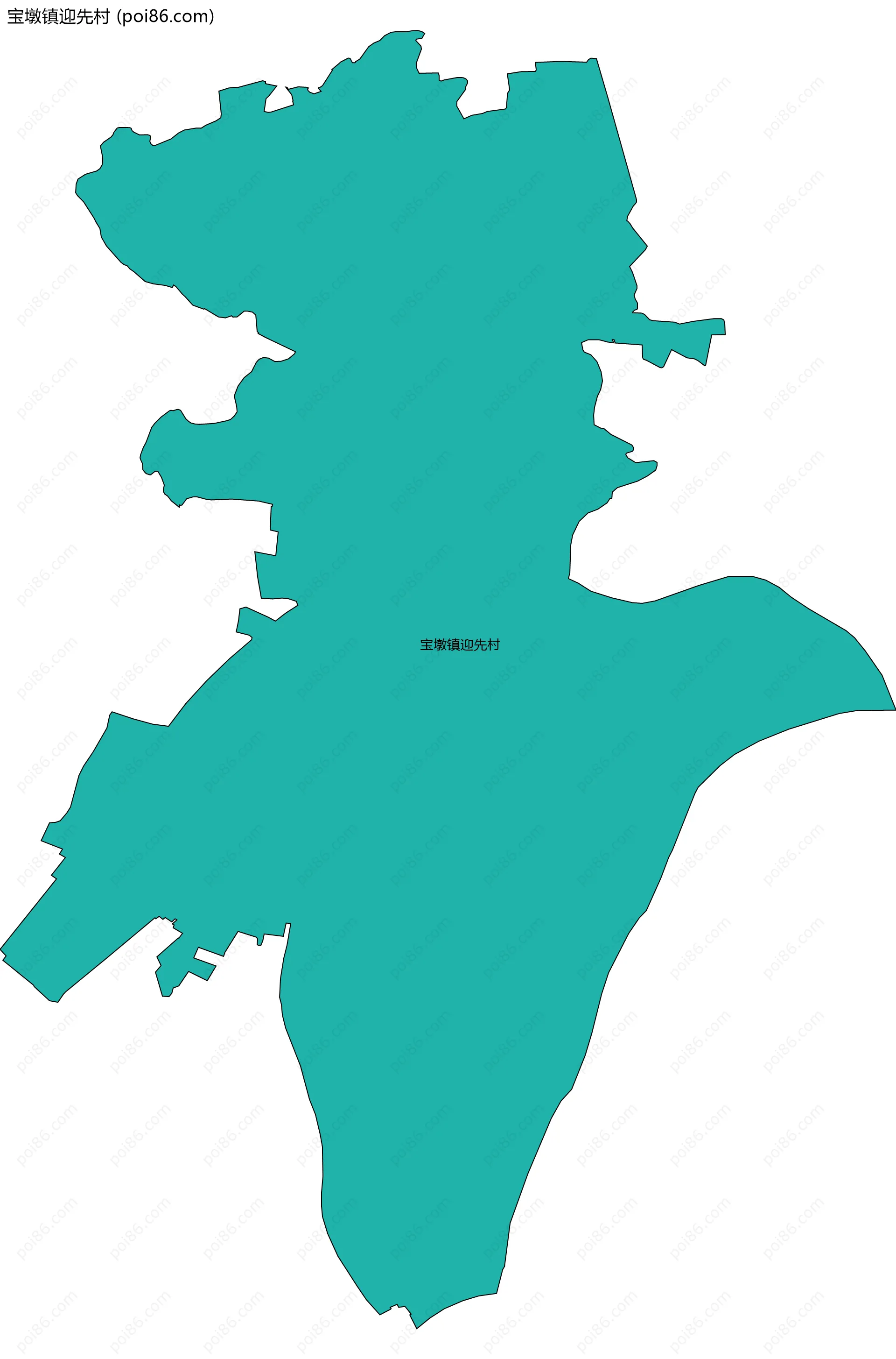 宝墩镇迎先村边界地图