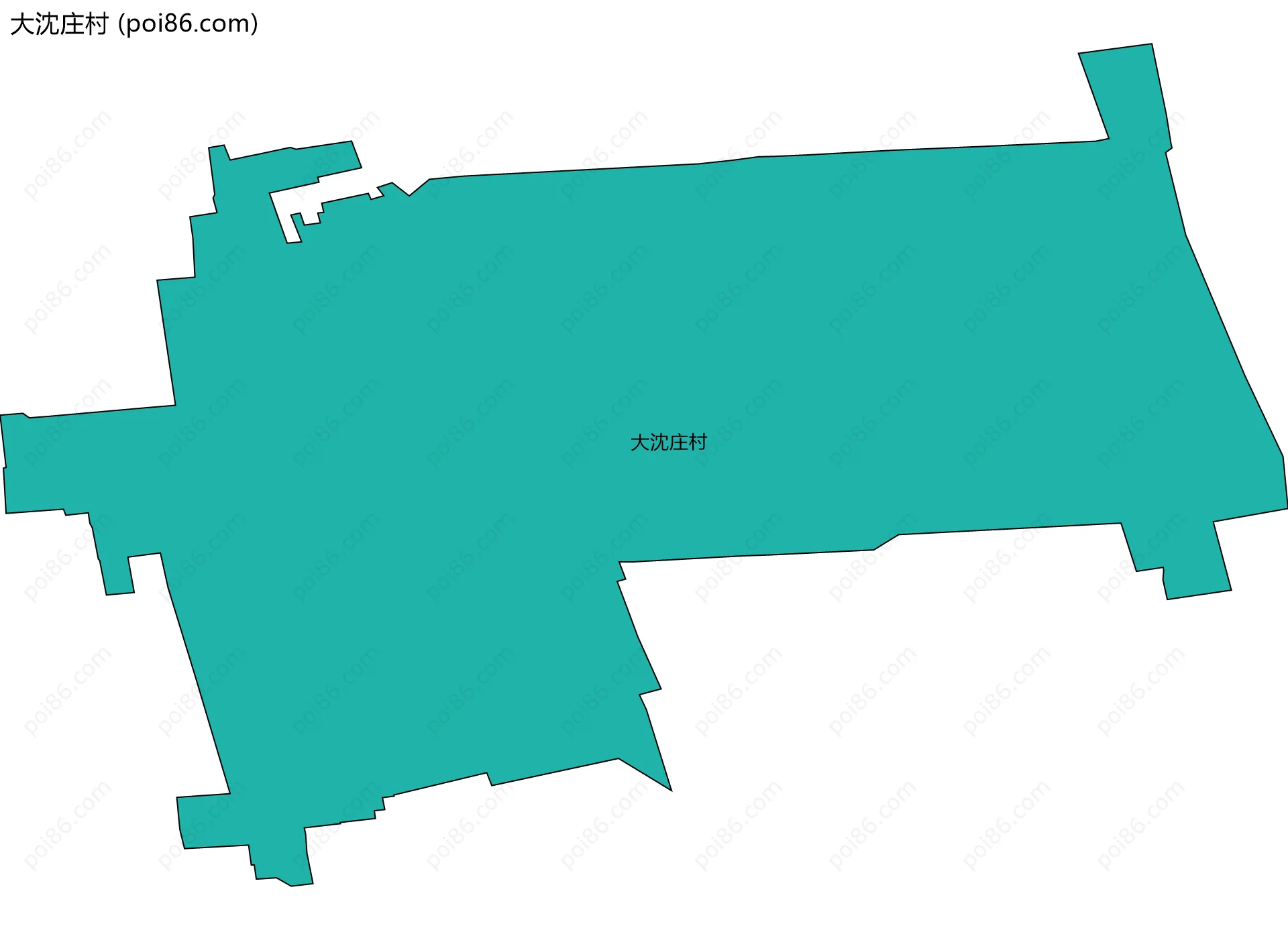 大沈庄村边界地图