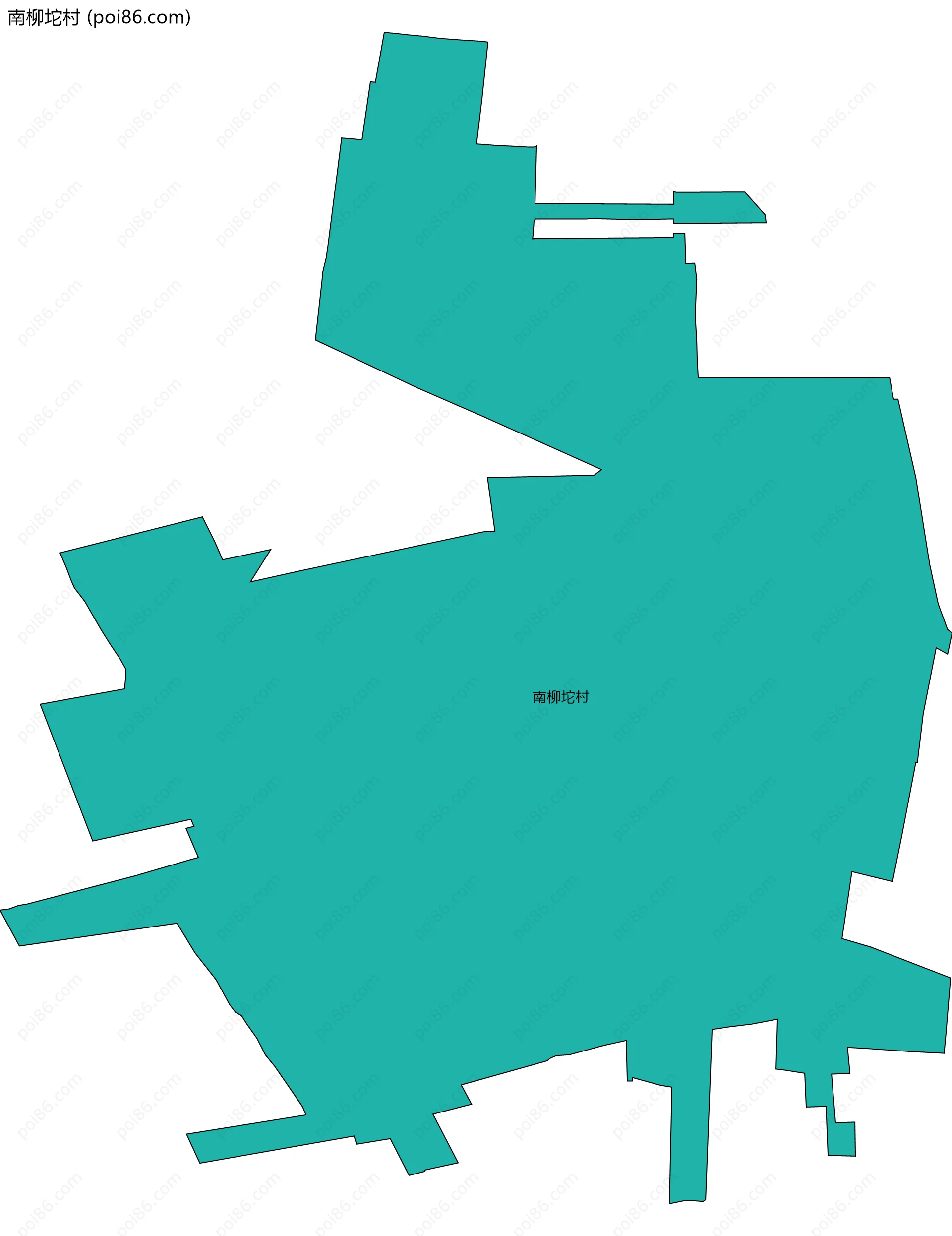 南柳坨村边界地图