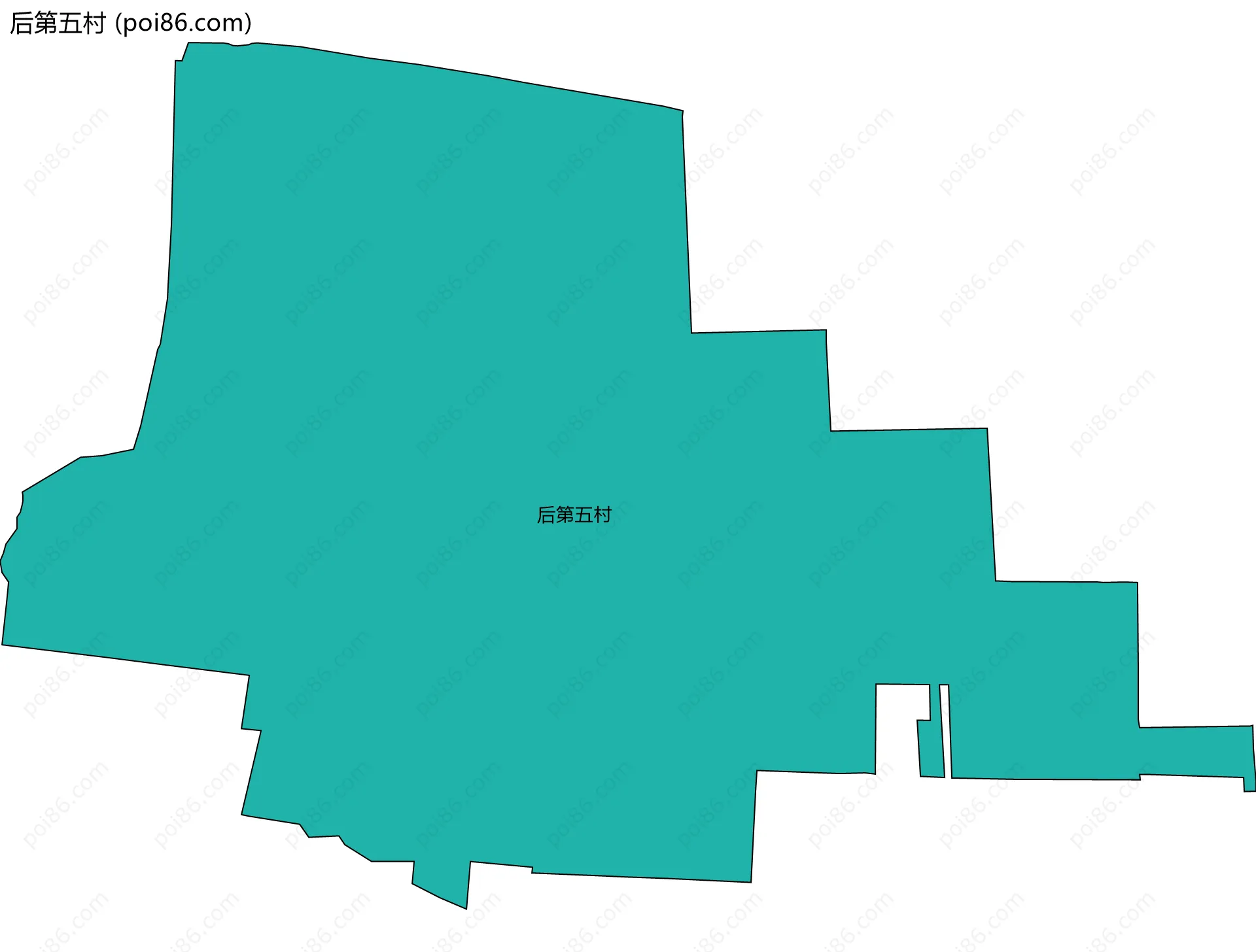 后第五村边界地图