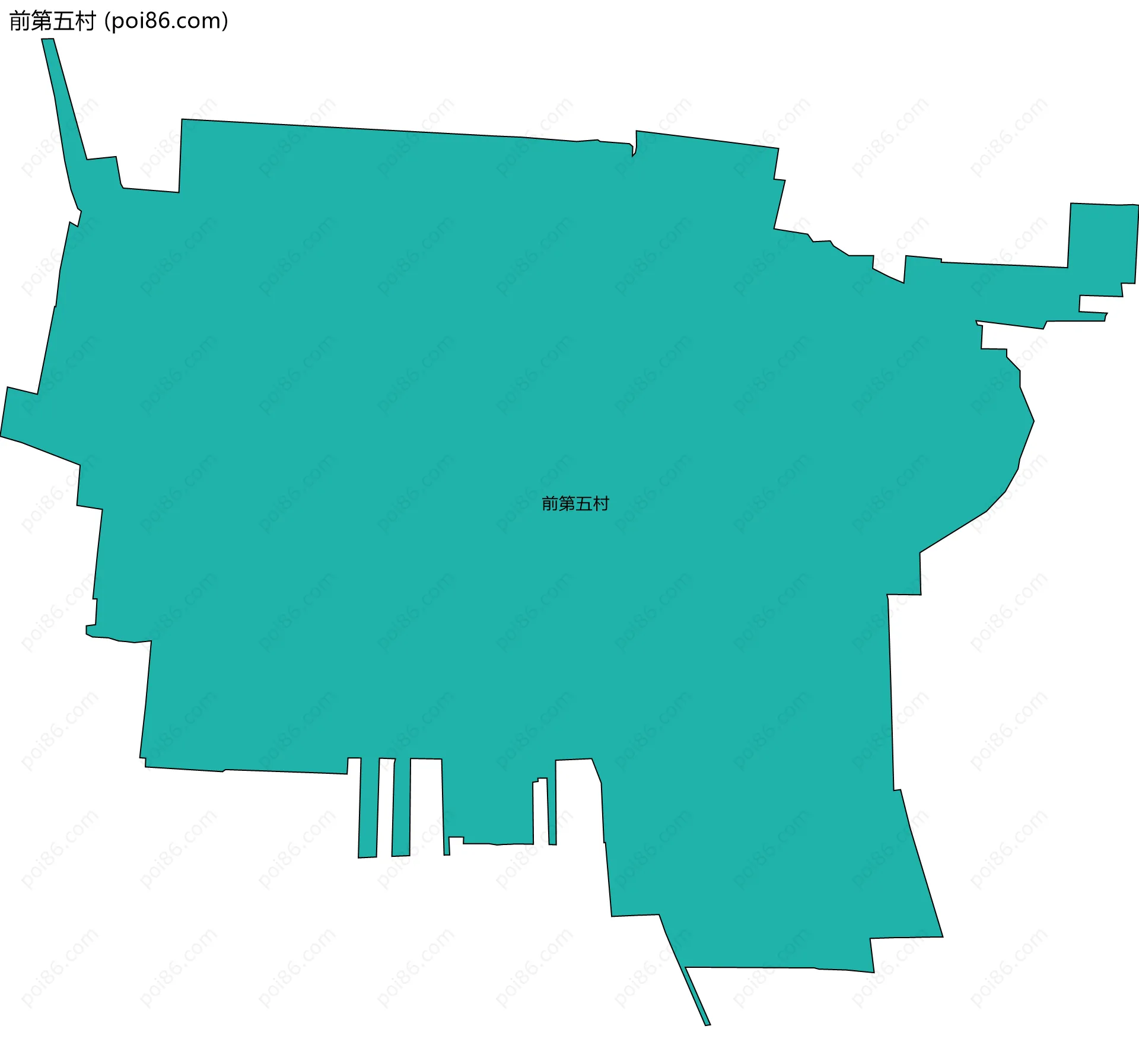 前第五村边界地图