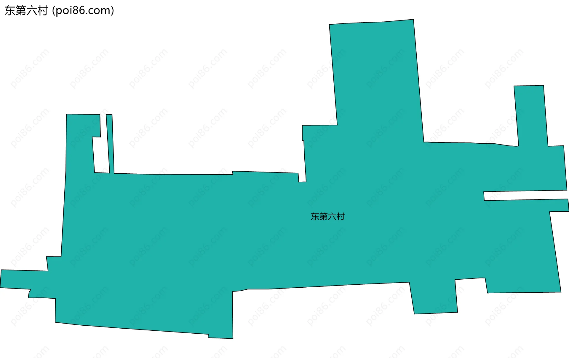 东第六村边界地图