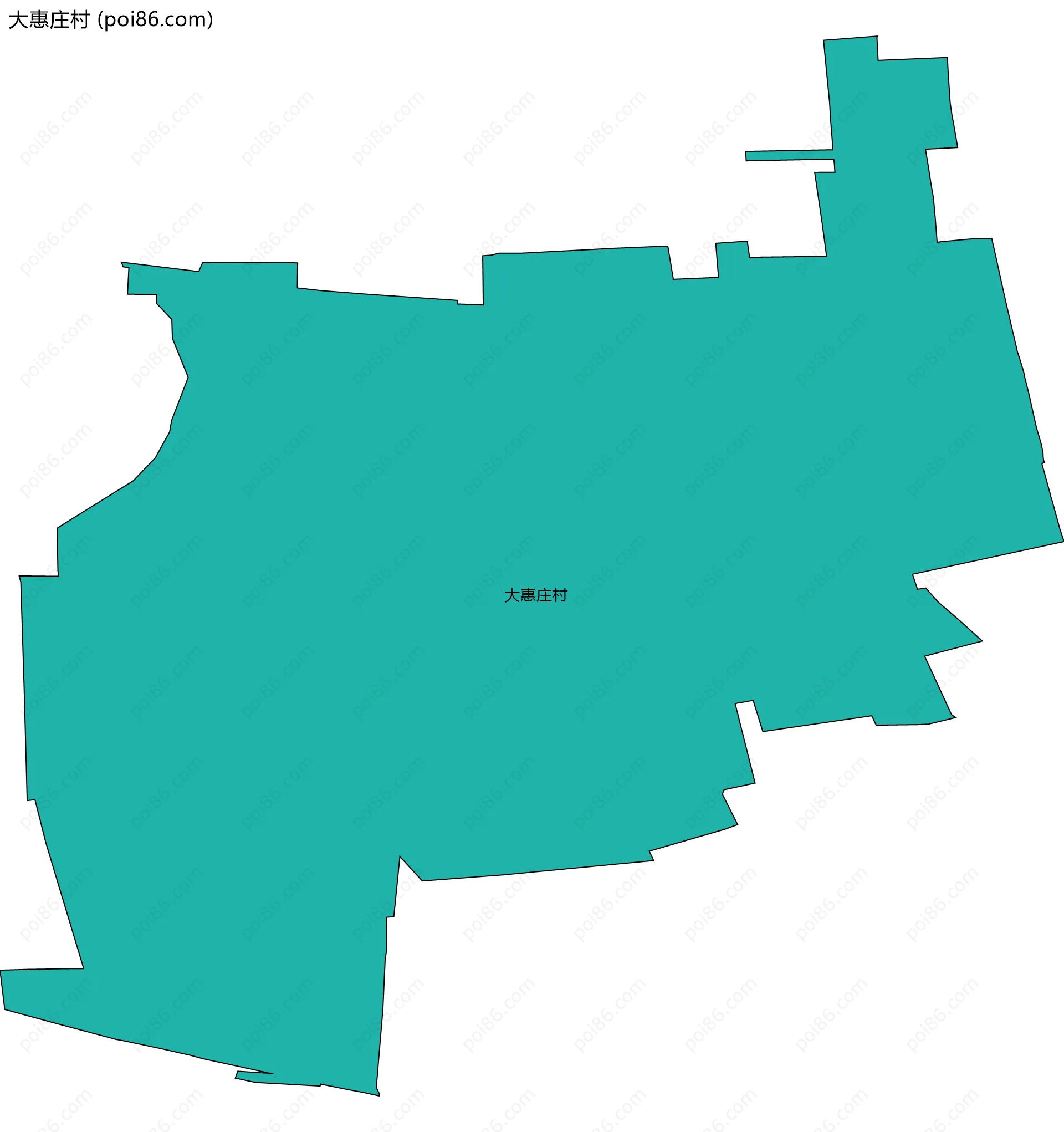 大惠庄村边界地图