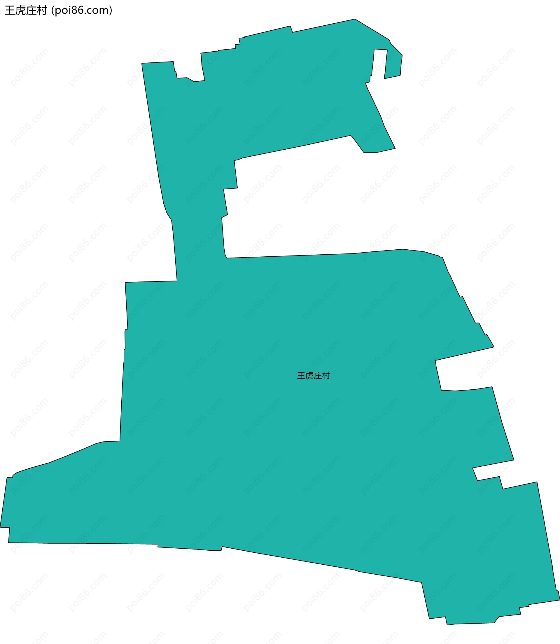 王虎庄村边界地图