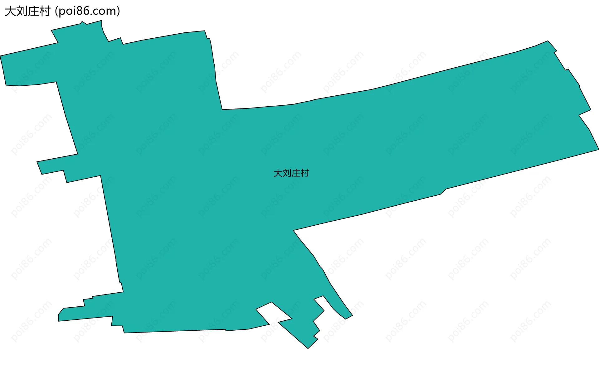 大刘庄村边界地图