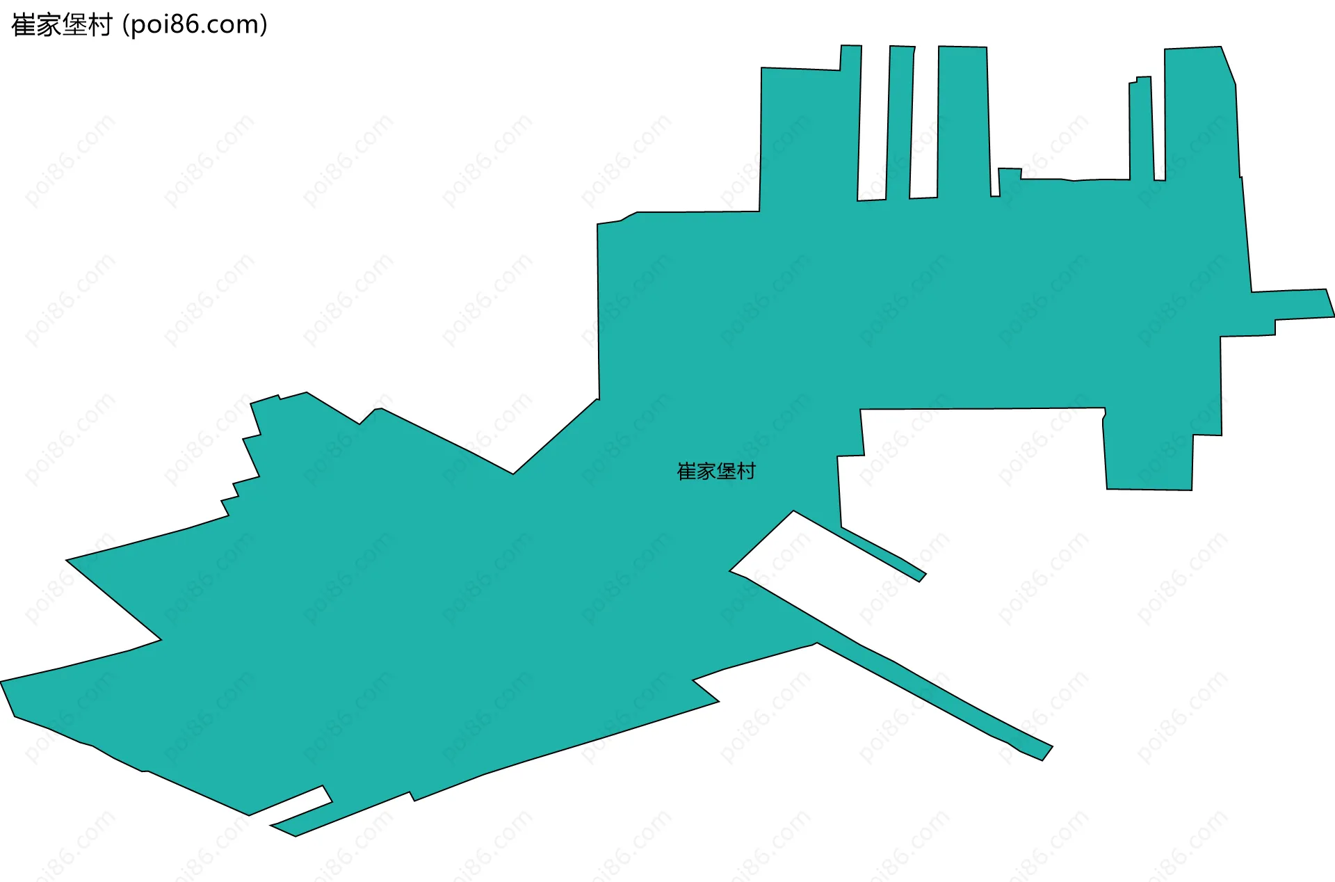 崔家堡村边界地图