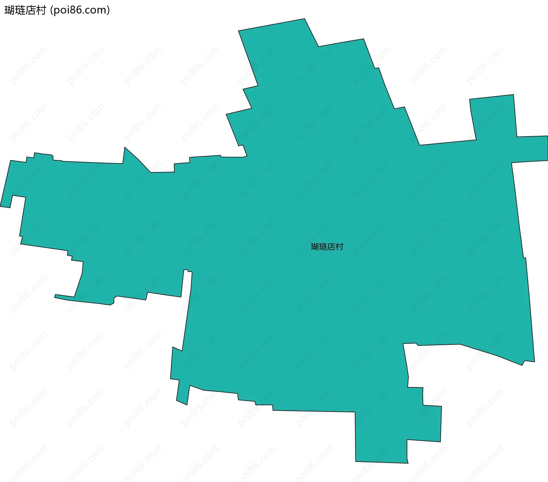 瑚琏店村边界地图