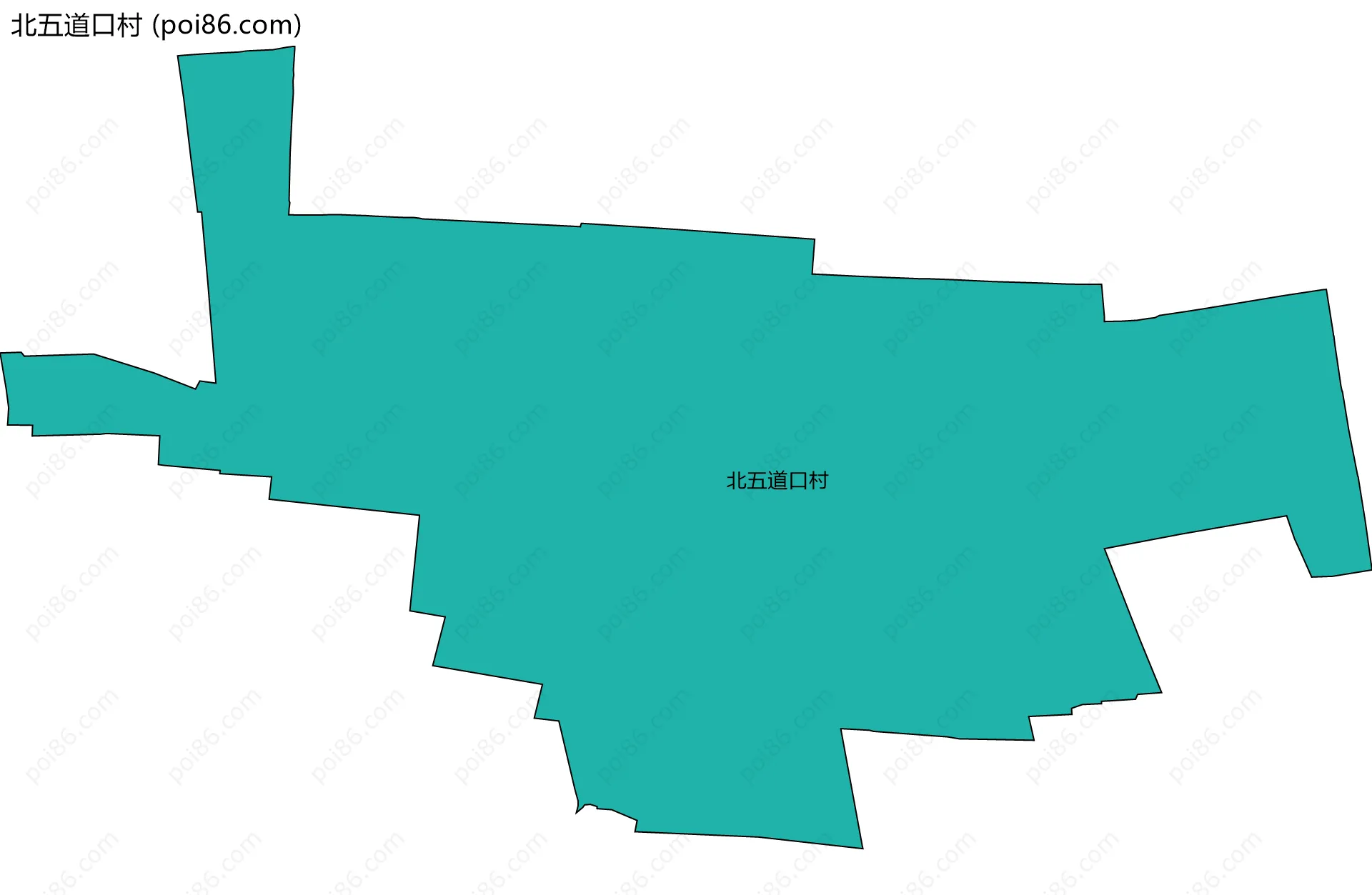 北五道口村边界地图