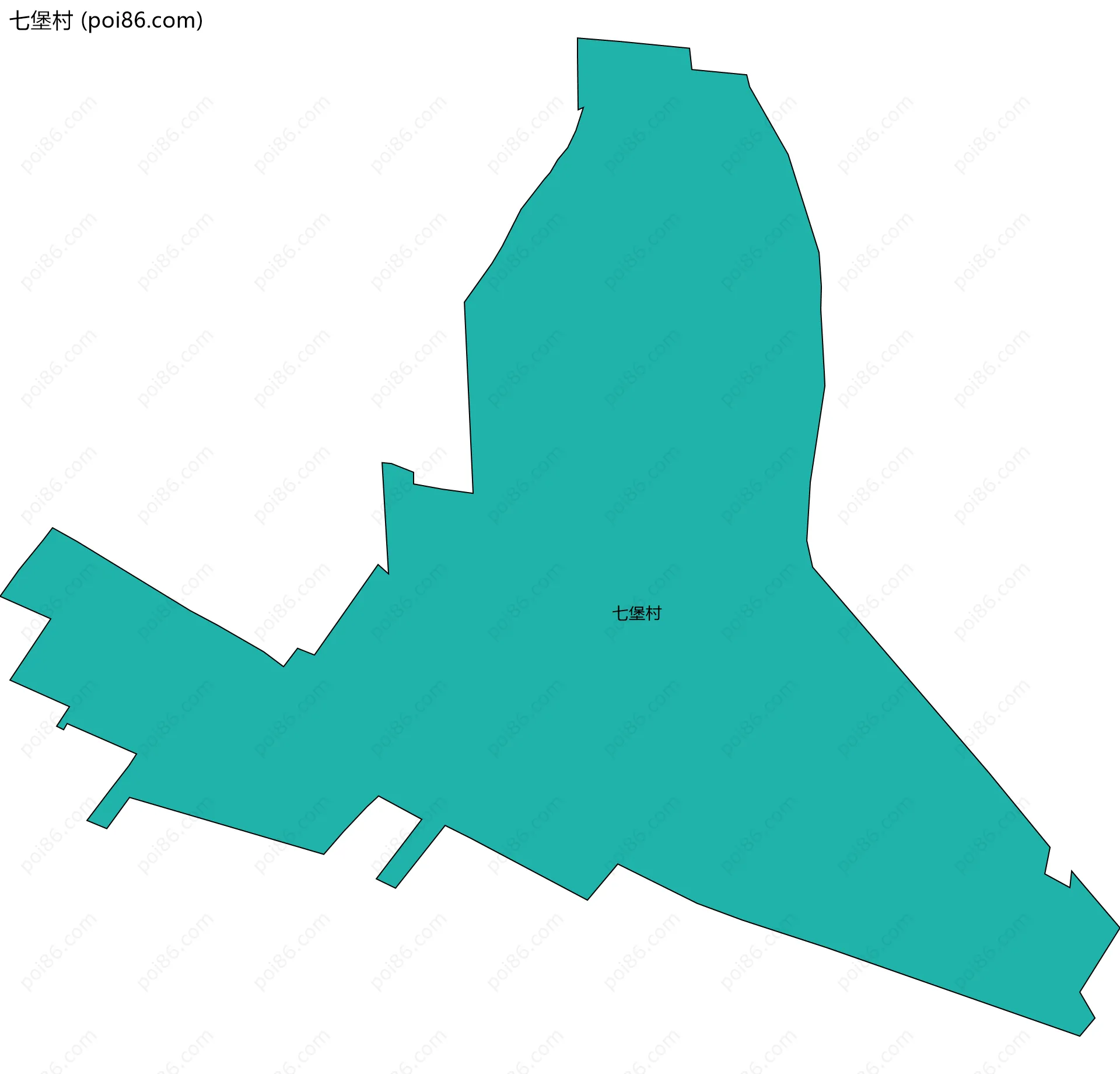 七堡村边界地图