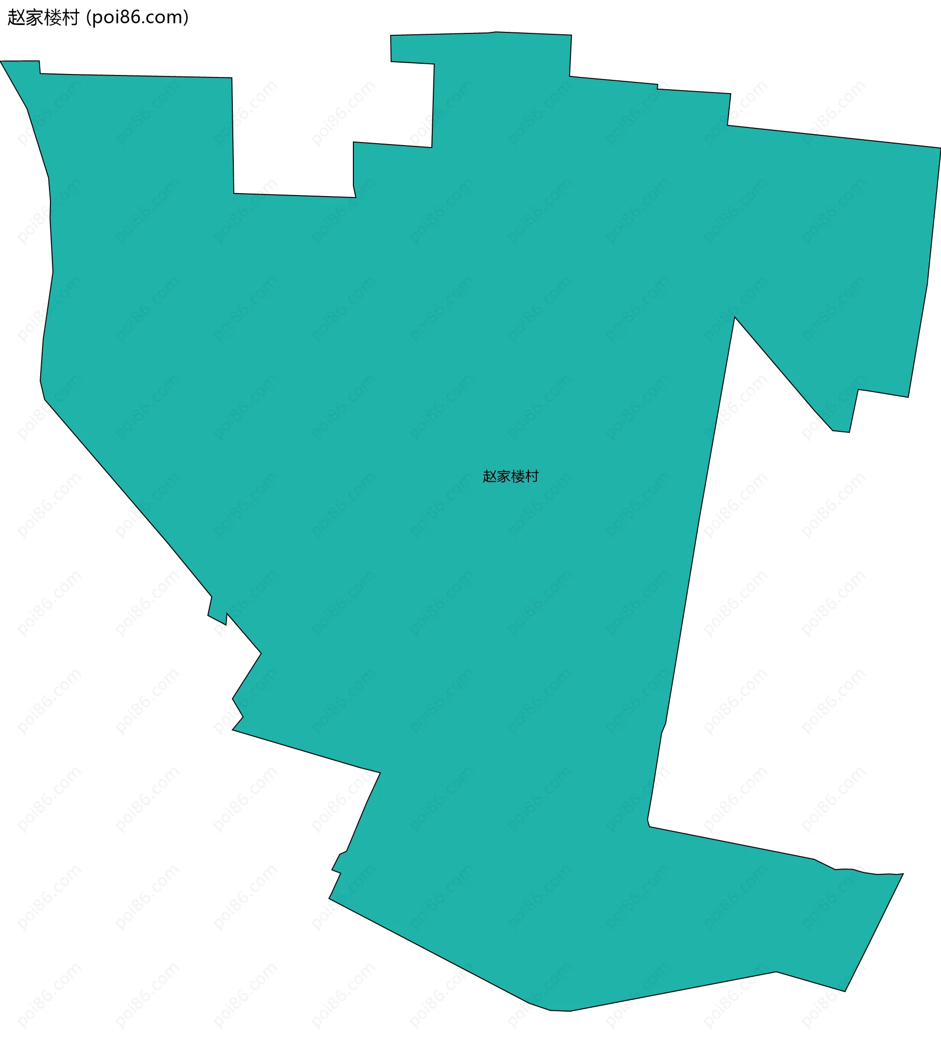 赵家楼村边界地图