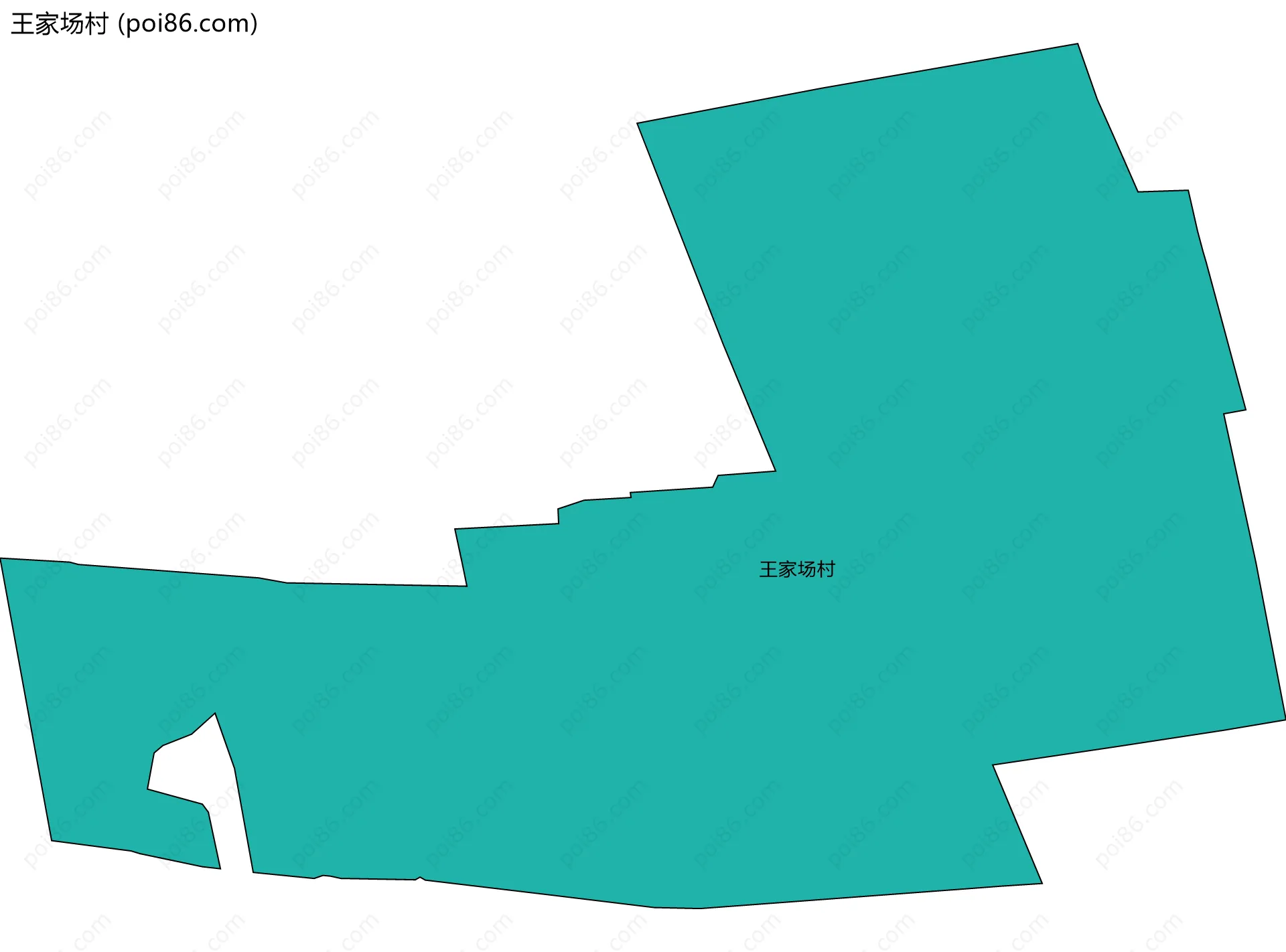 王家场村边界地图