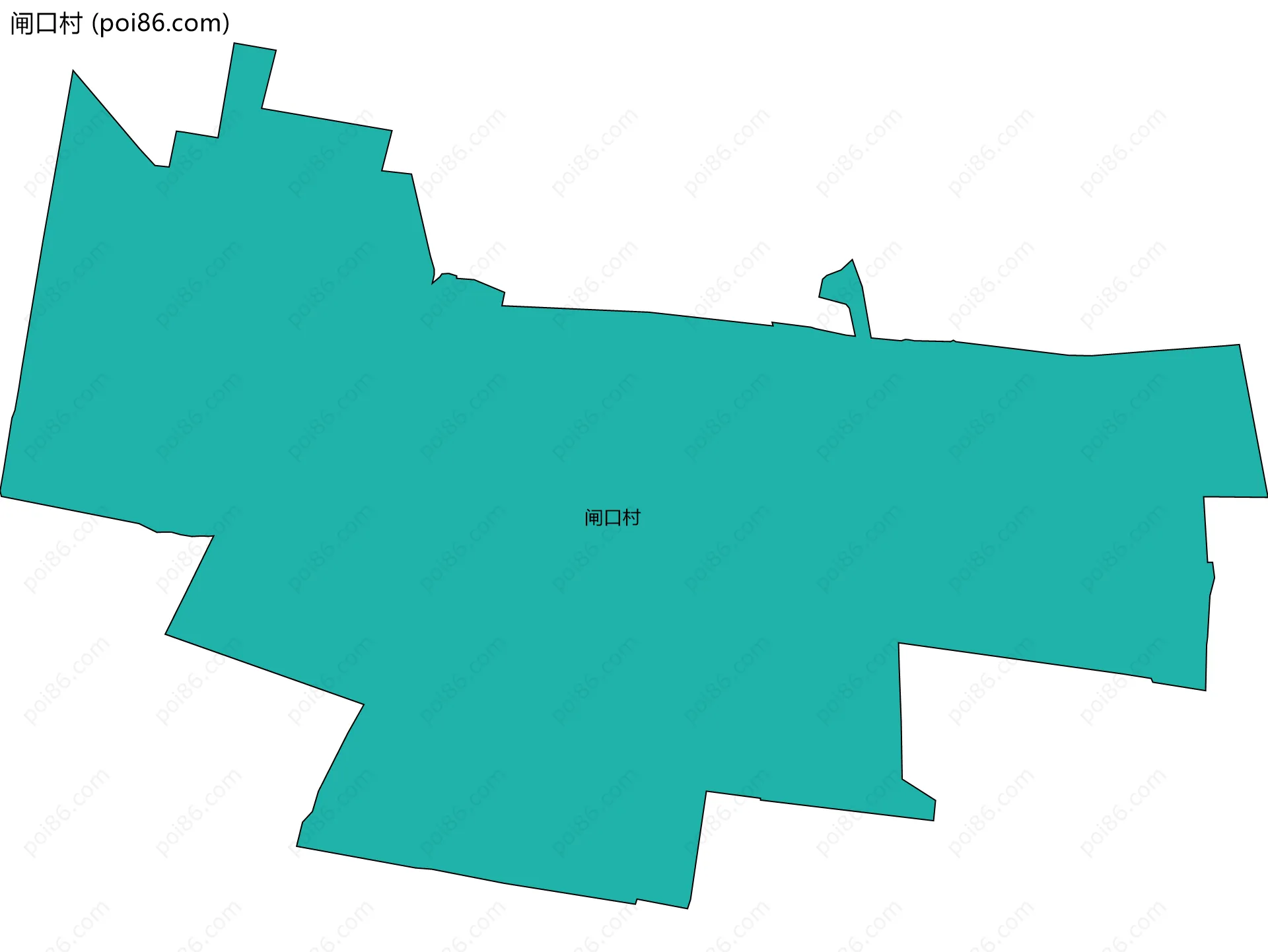 闸口村边界地图