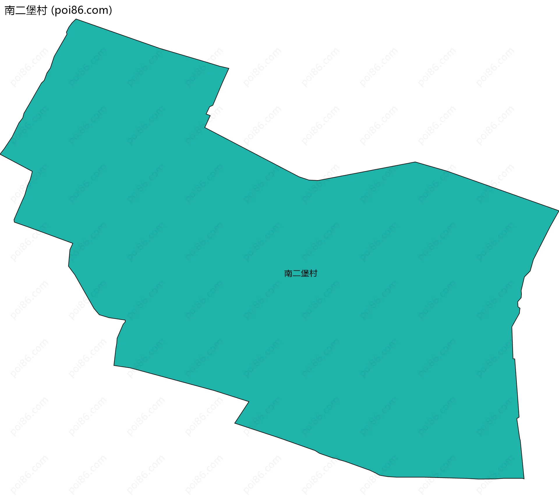 南二堡村边界地图