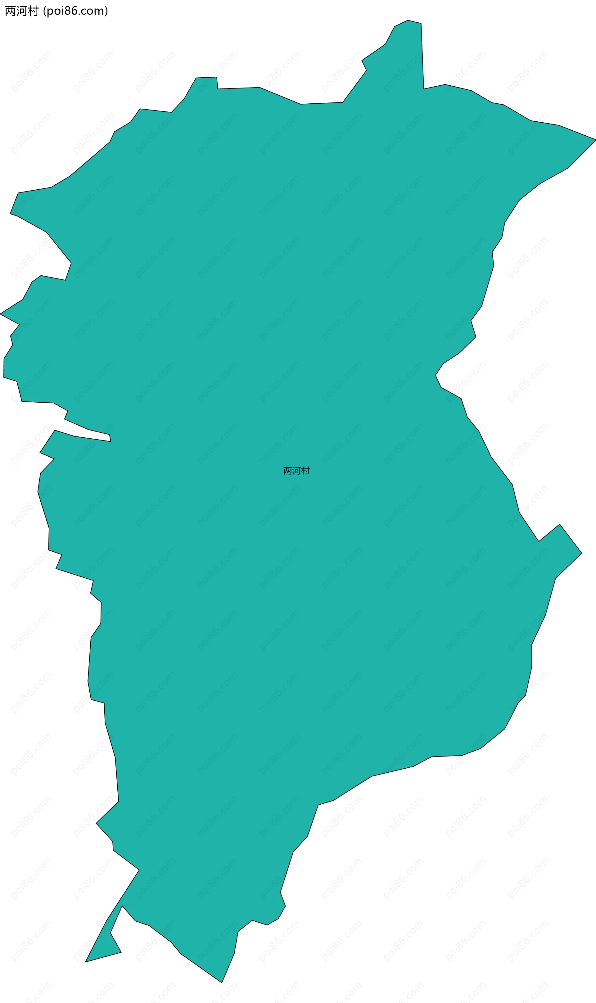 两河村边界地图