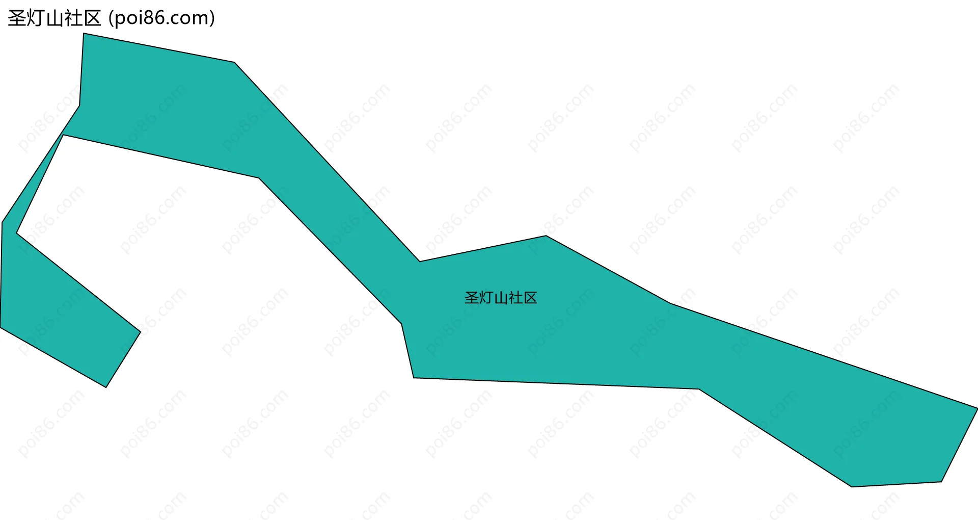 圣灯山社区边界地图