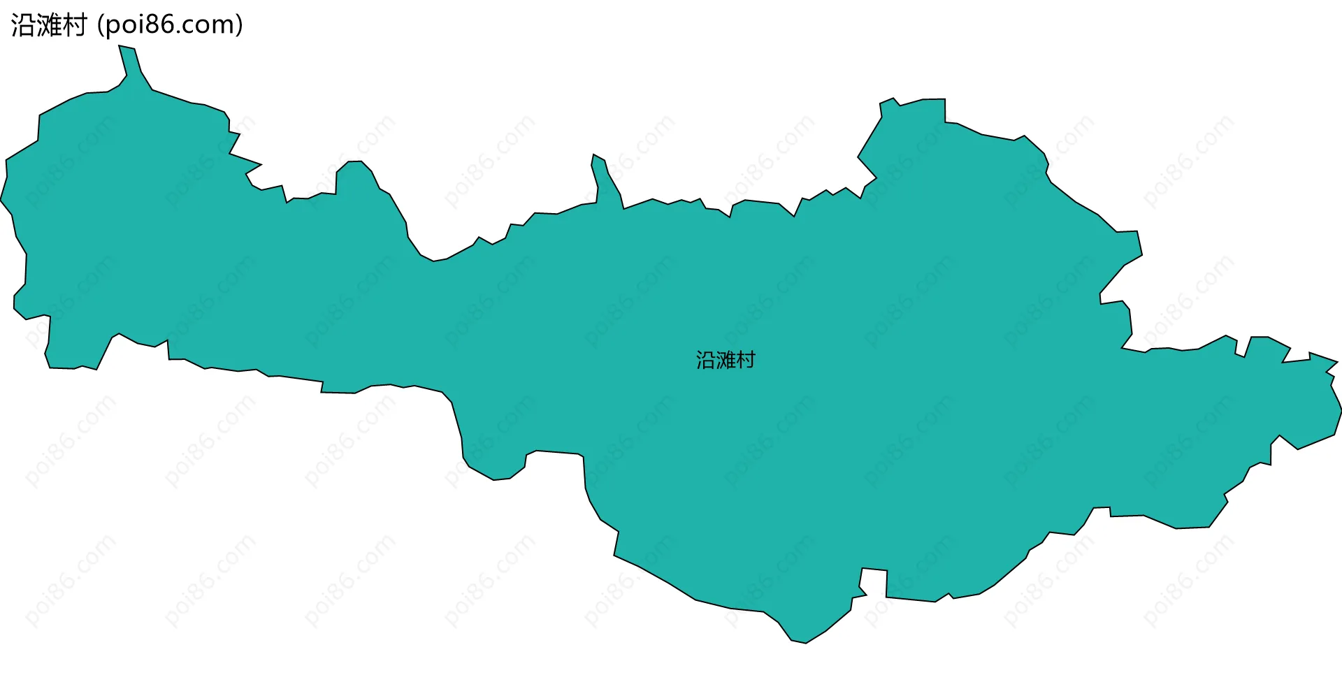 沿滩村边界地图