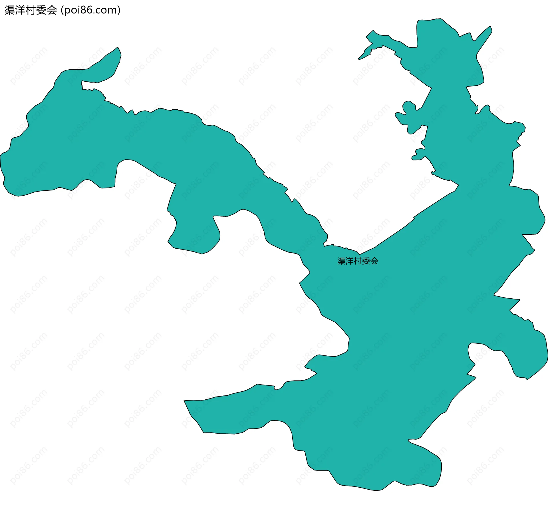 渠洋村委会边界地图