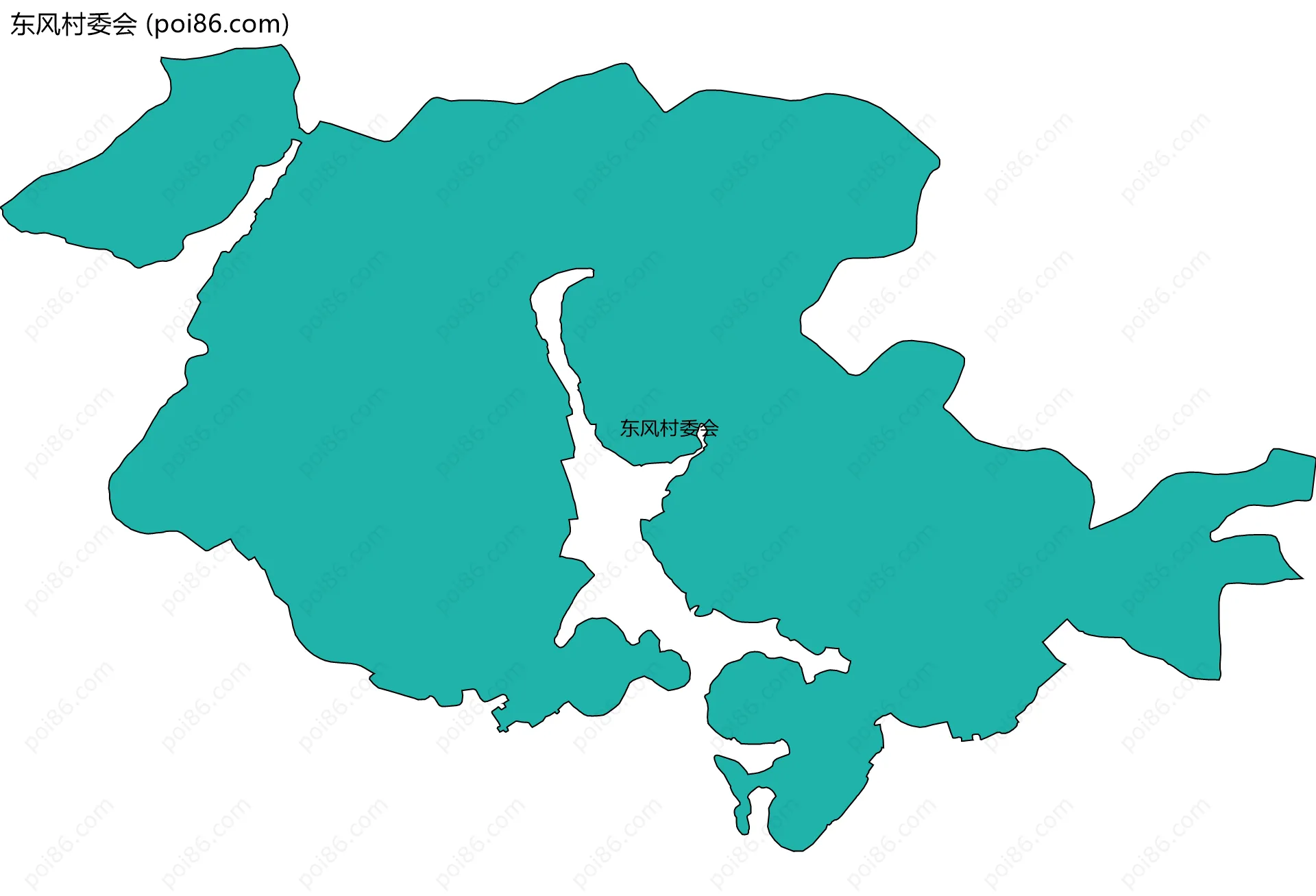 东风村委会边界地图