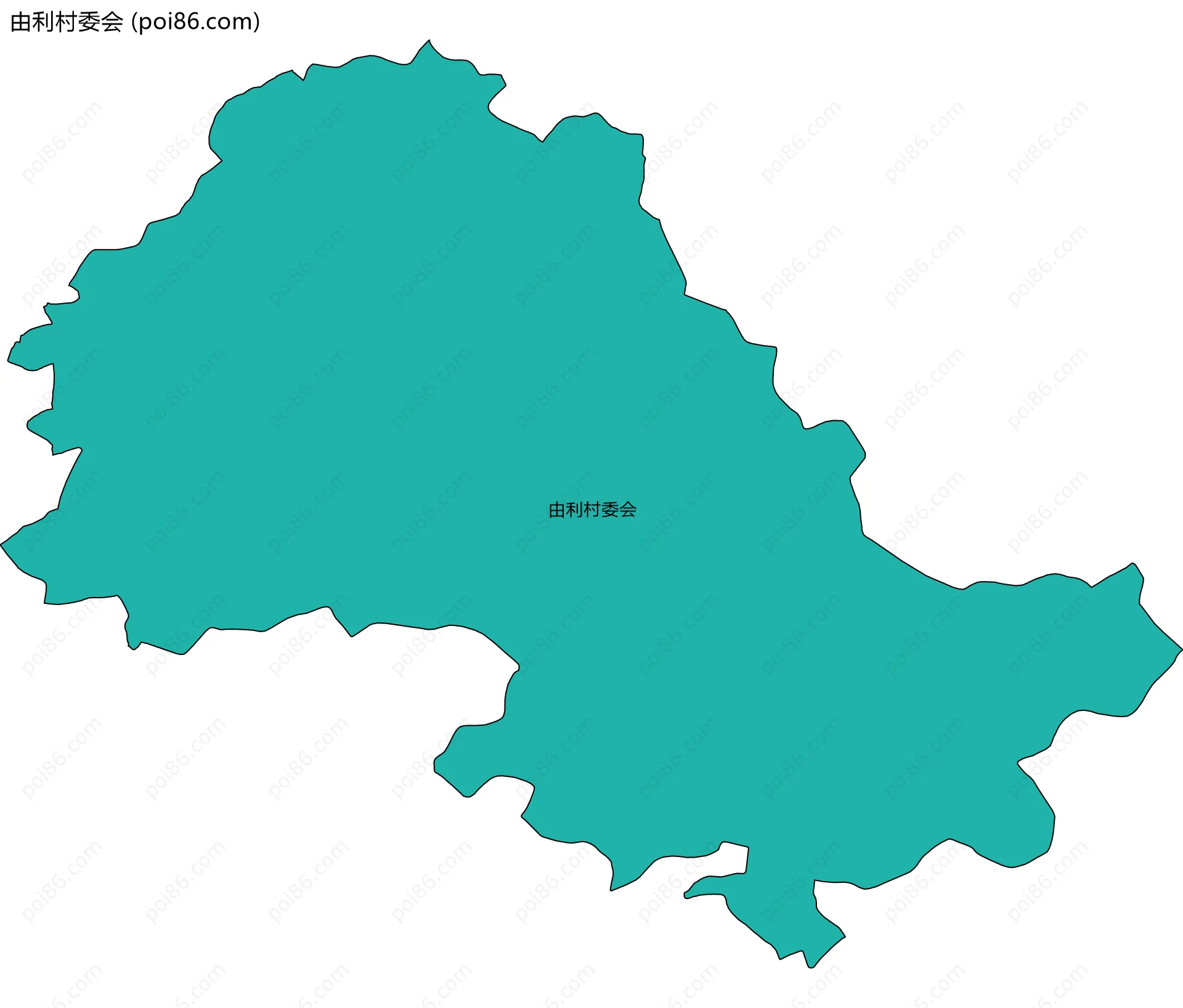 由利村委会边界地图