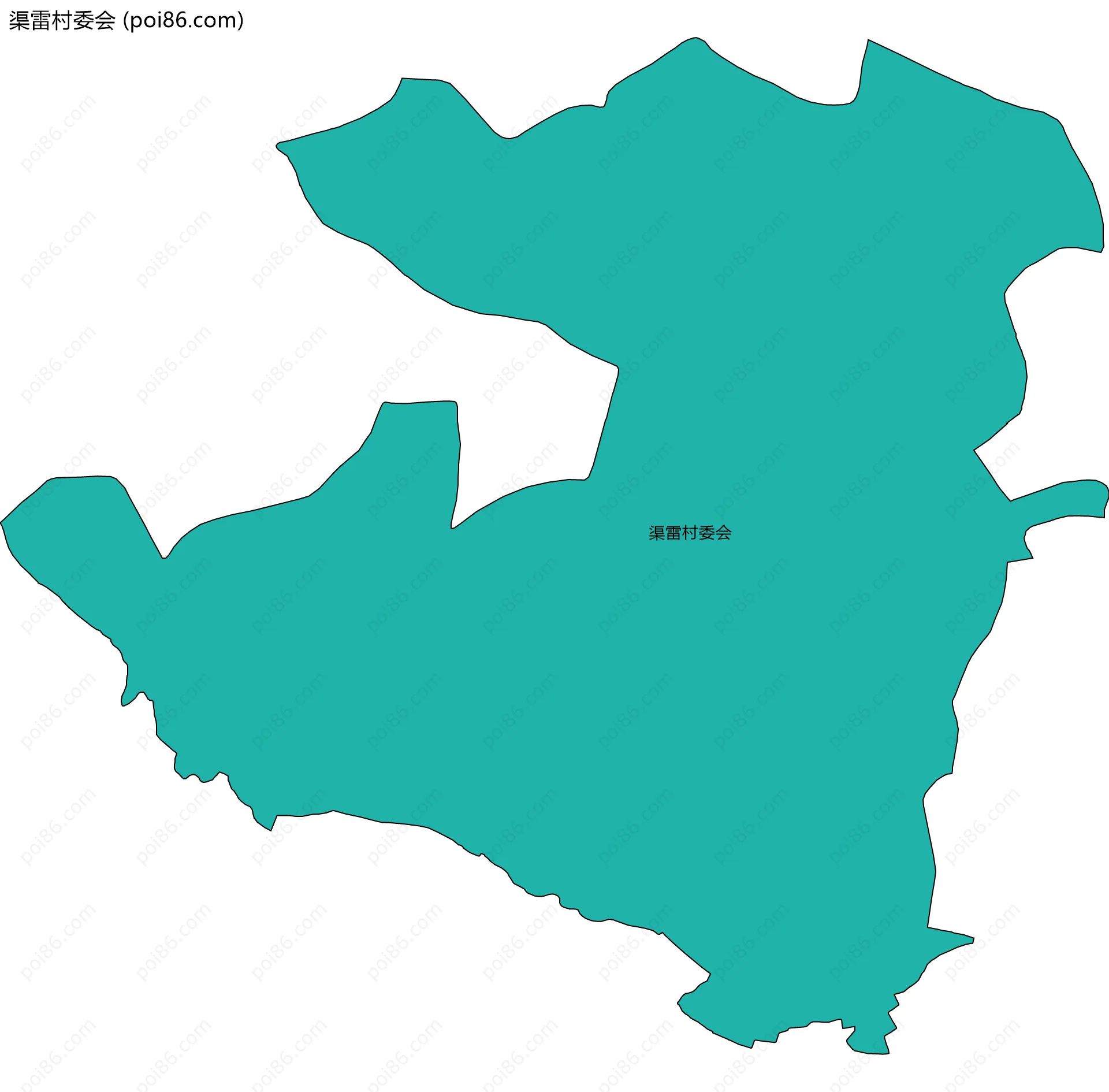 渠雷村委会边界地图