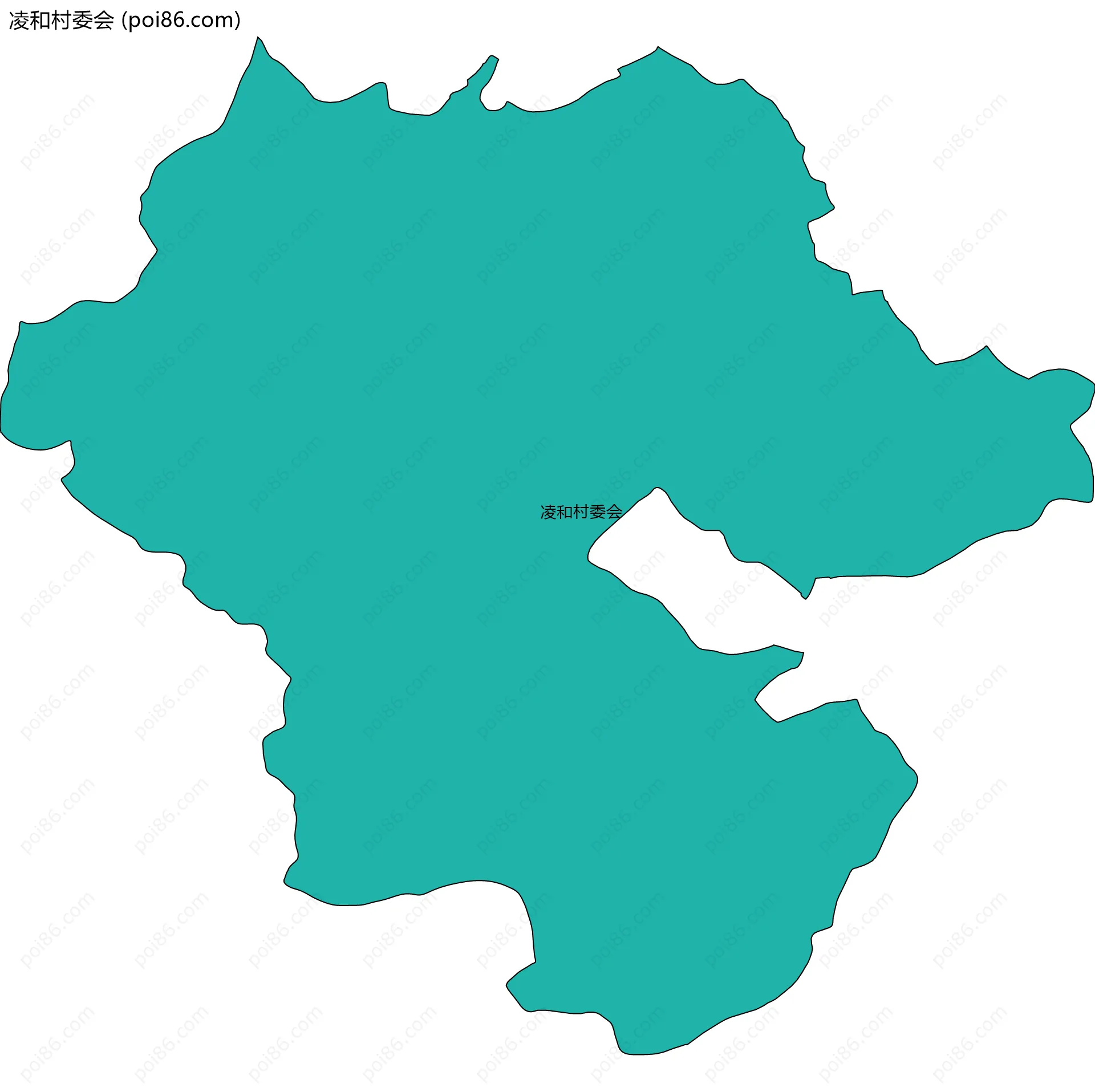 凌和村委会边界地图