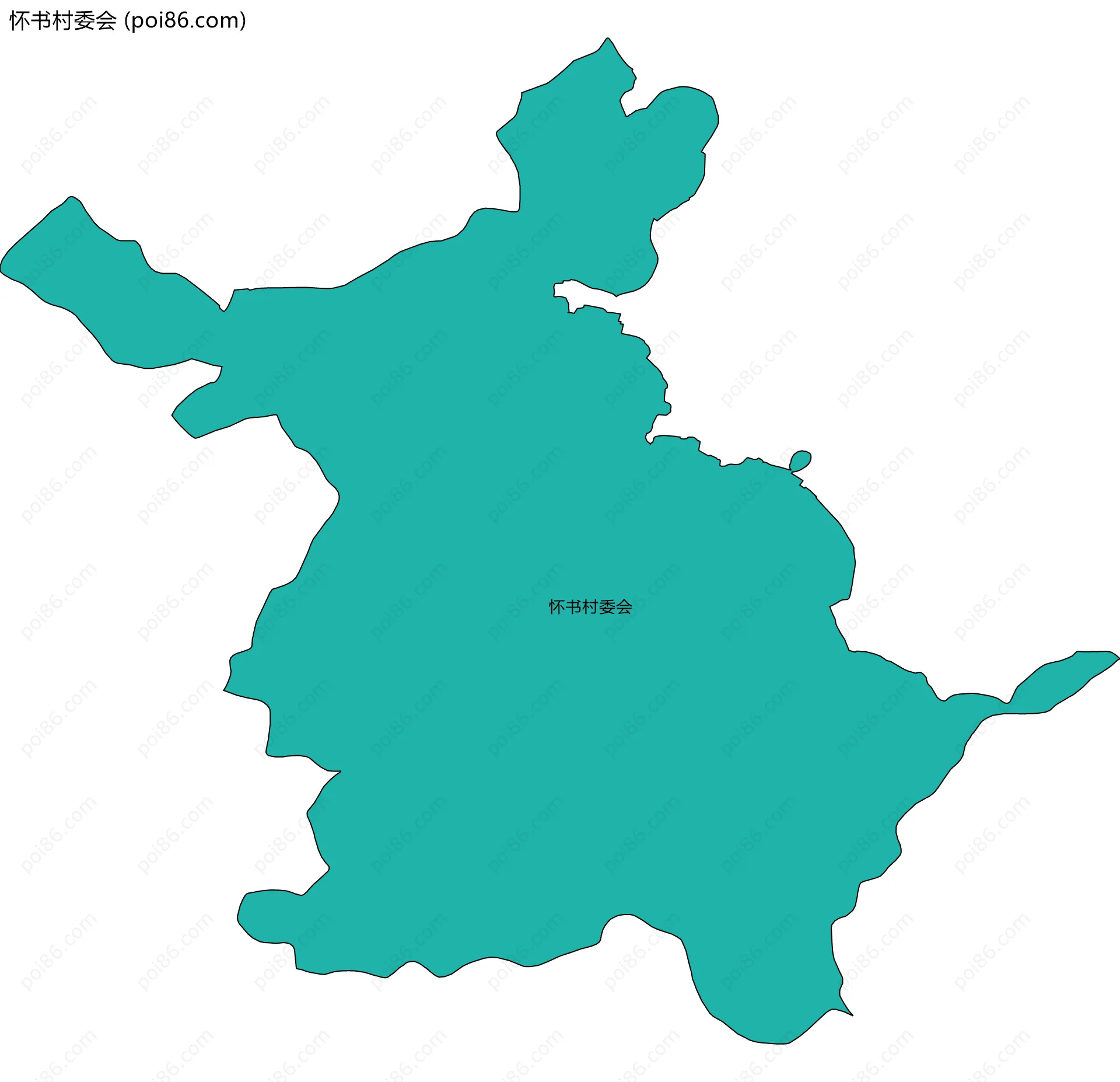 怀书村委会边界地图