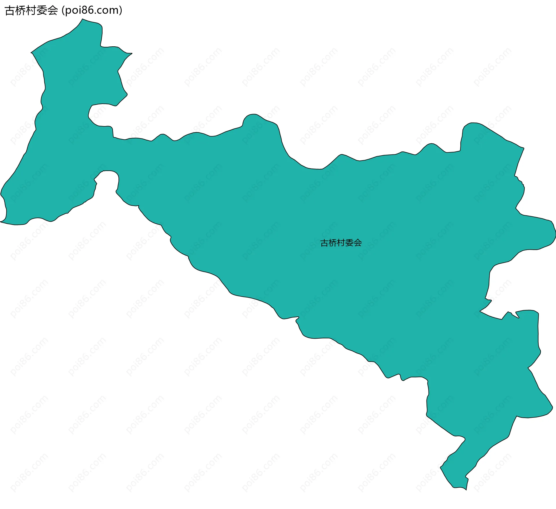古桥村委会边界地图