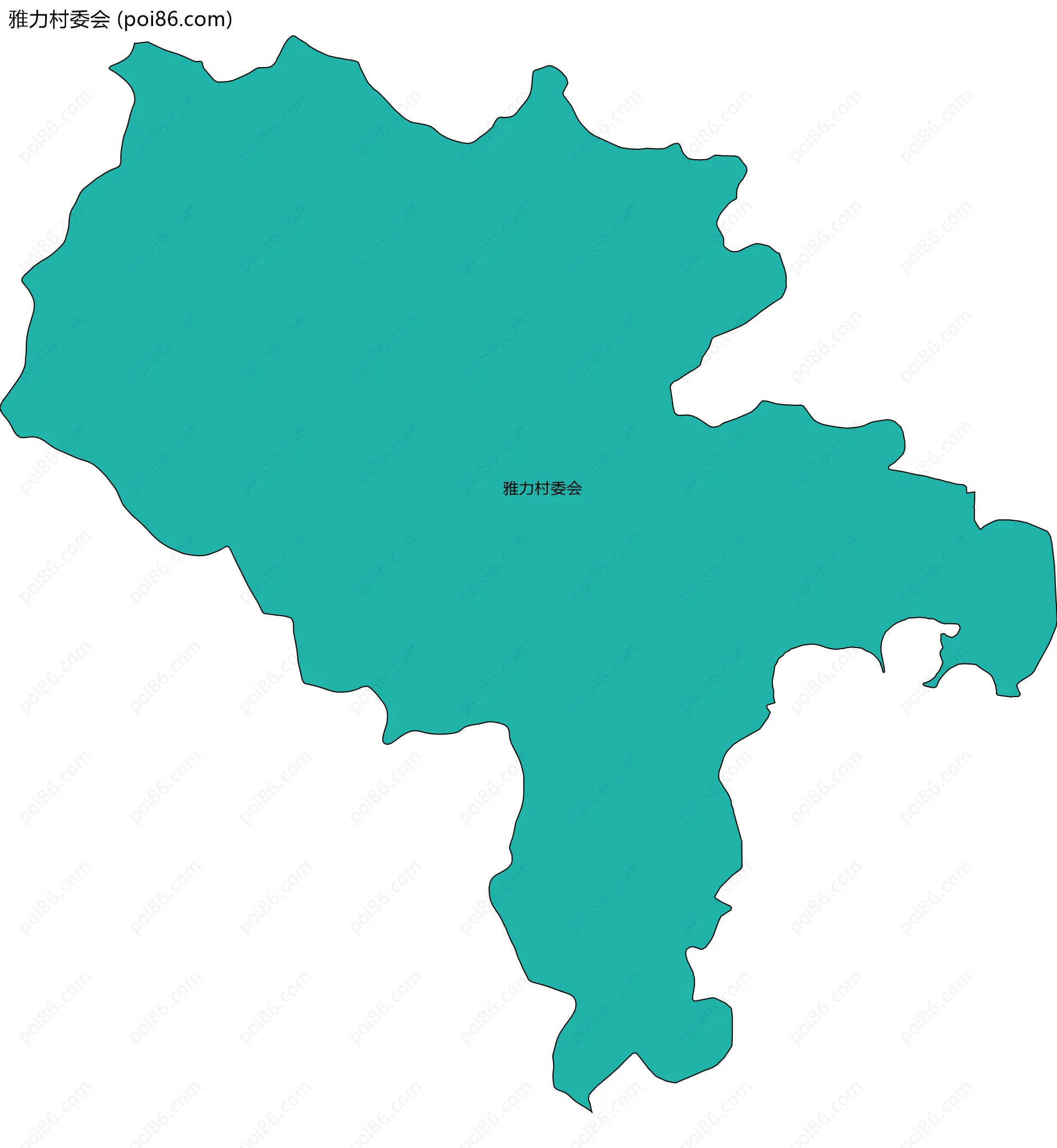 雅力村委会边界地图