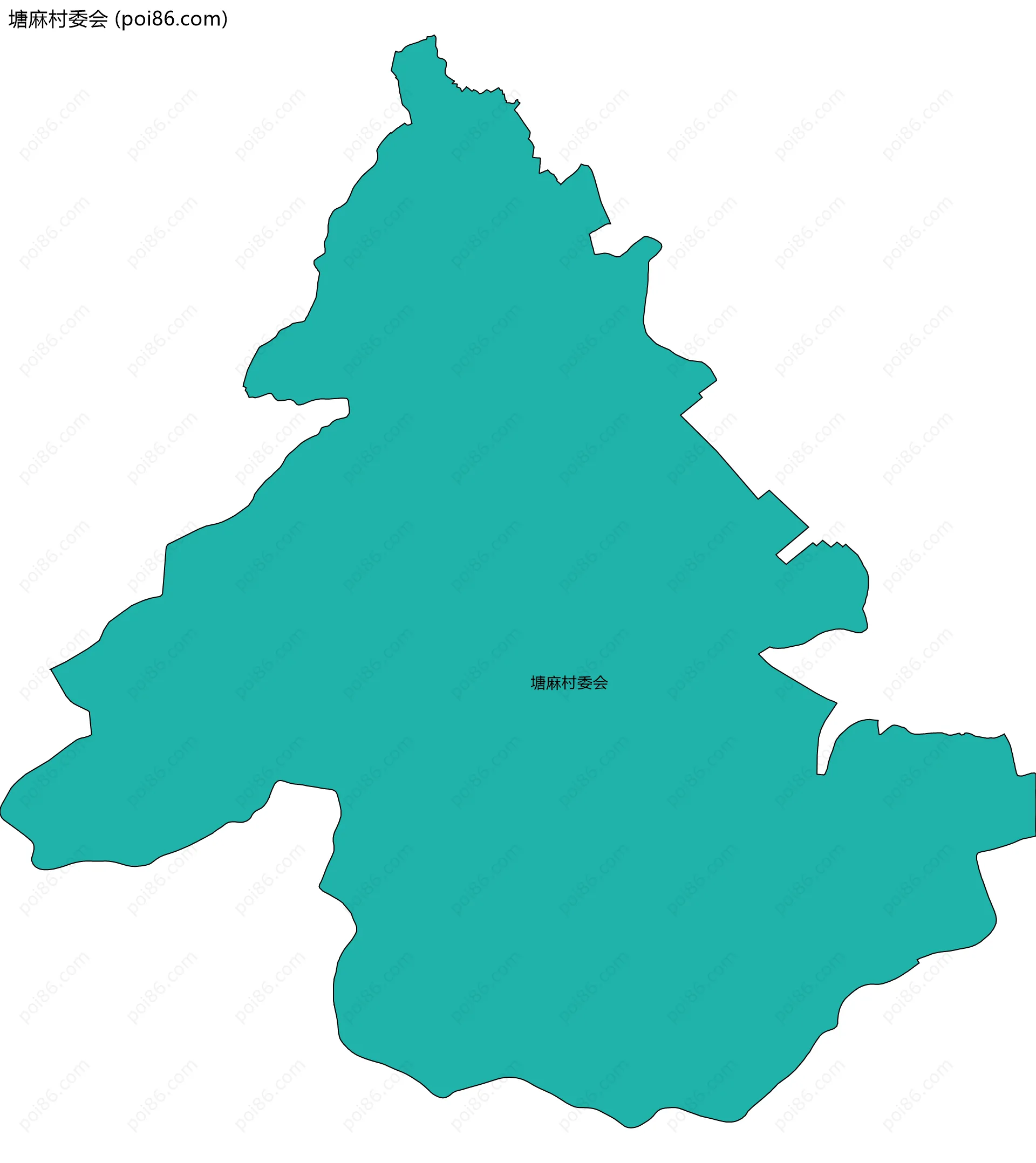 塘麻村委会边界地图