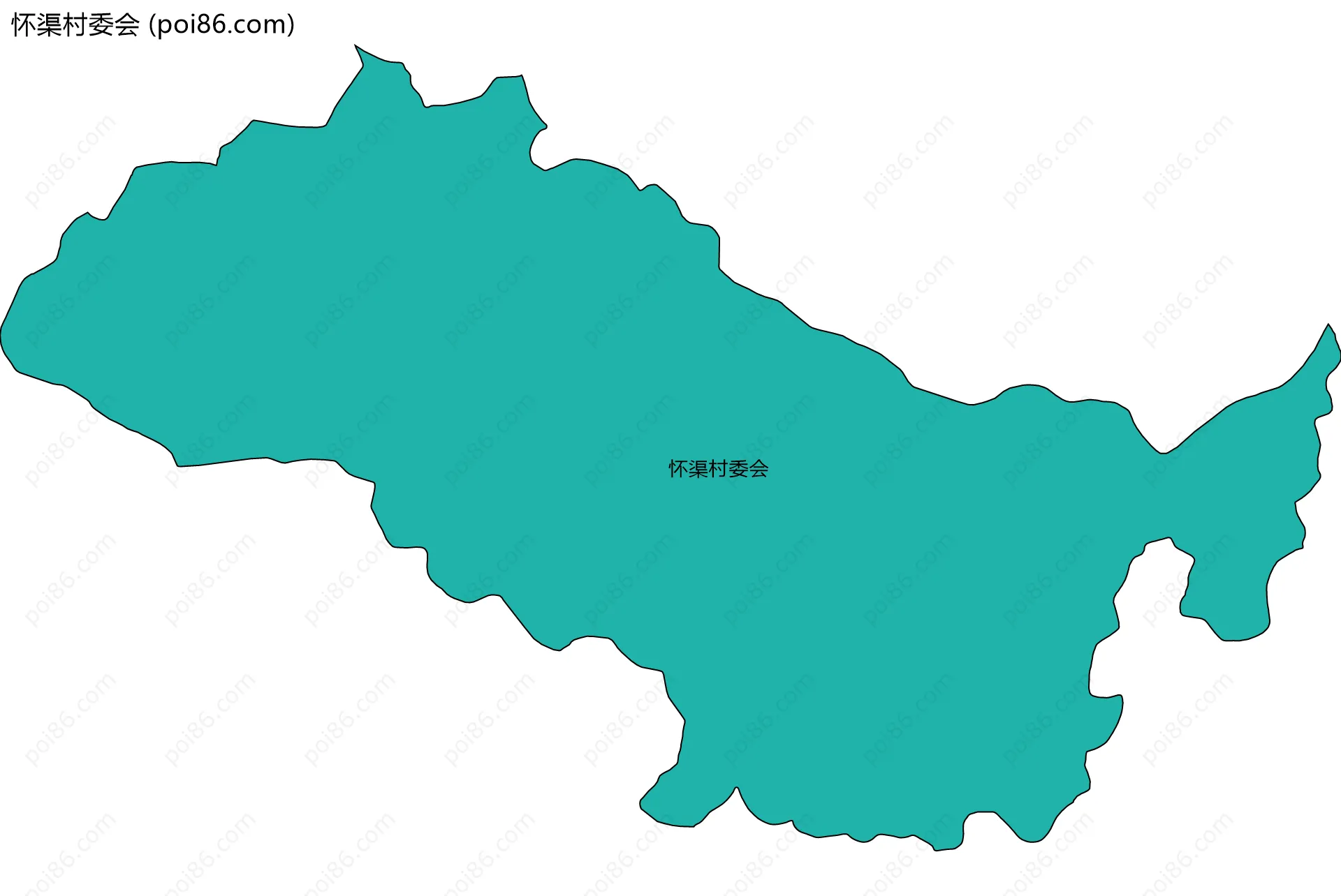 怀渠村委会边界地图