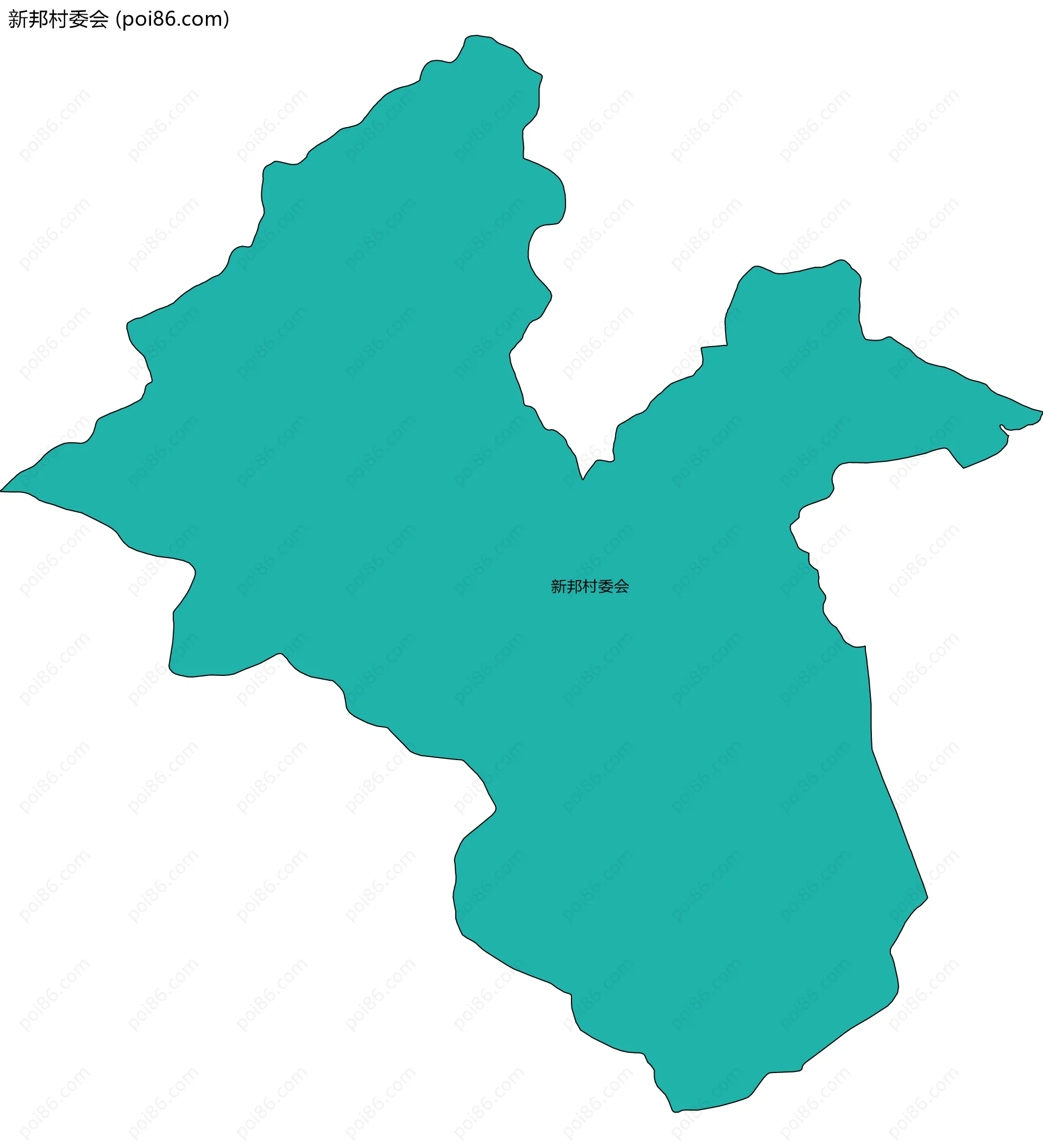 新邦村委会边界地图