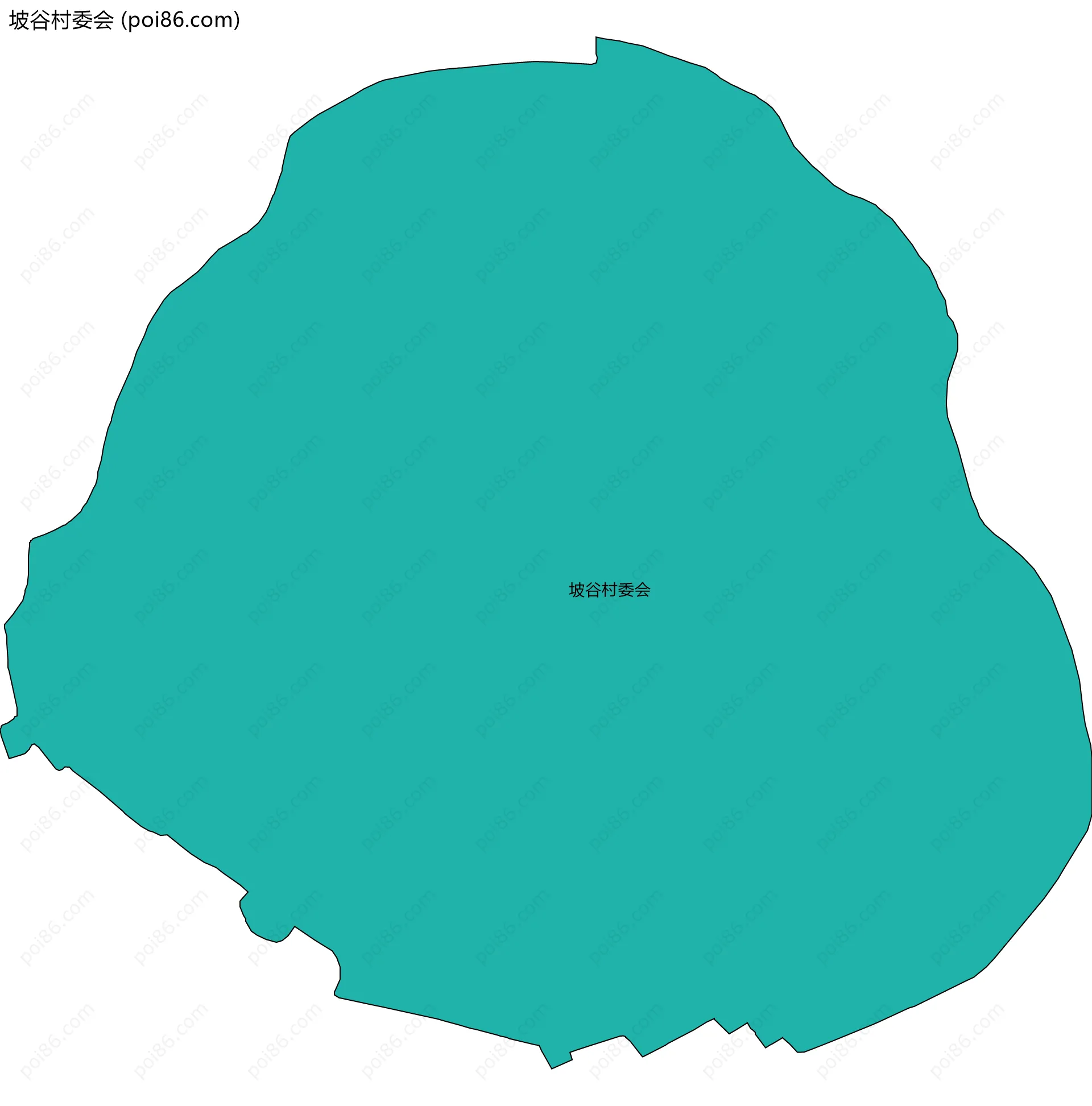 坡谷村委会边界地图