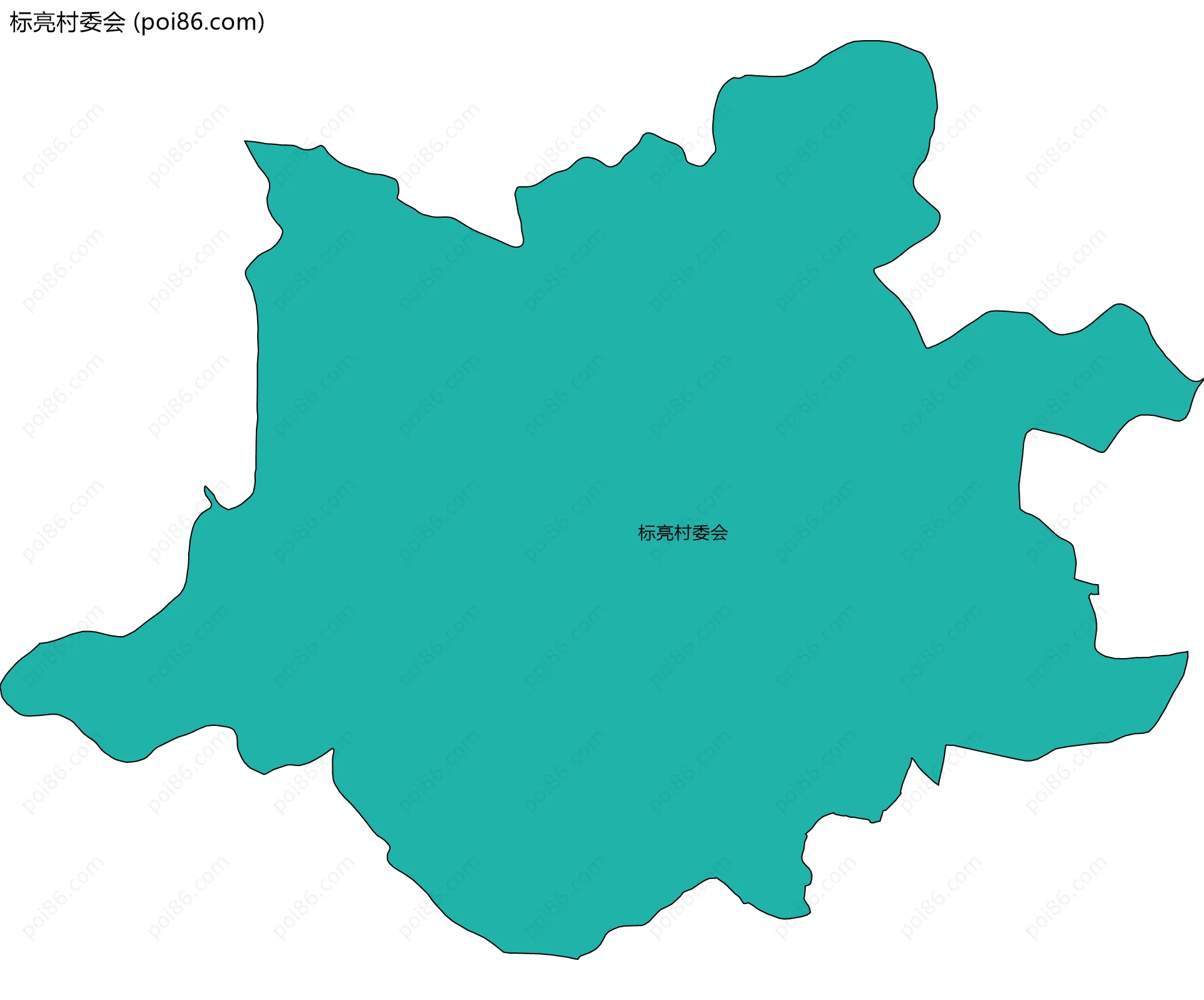 标亮村委会边界地图