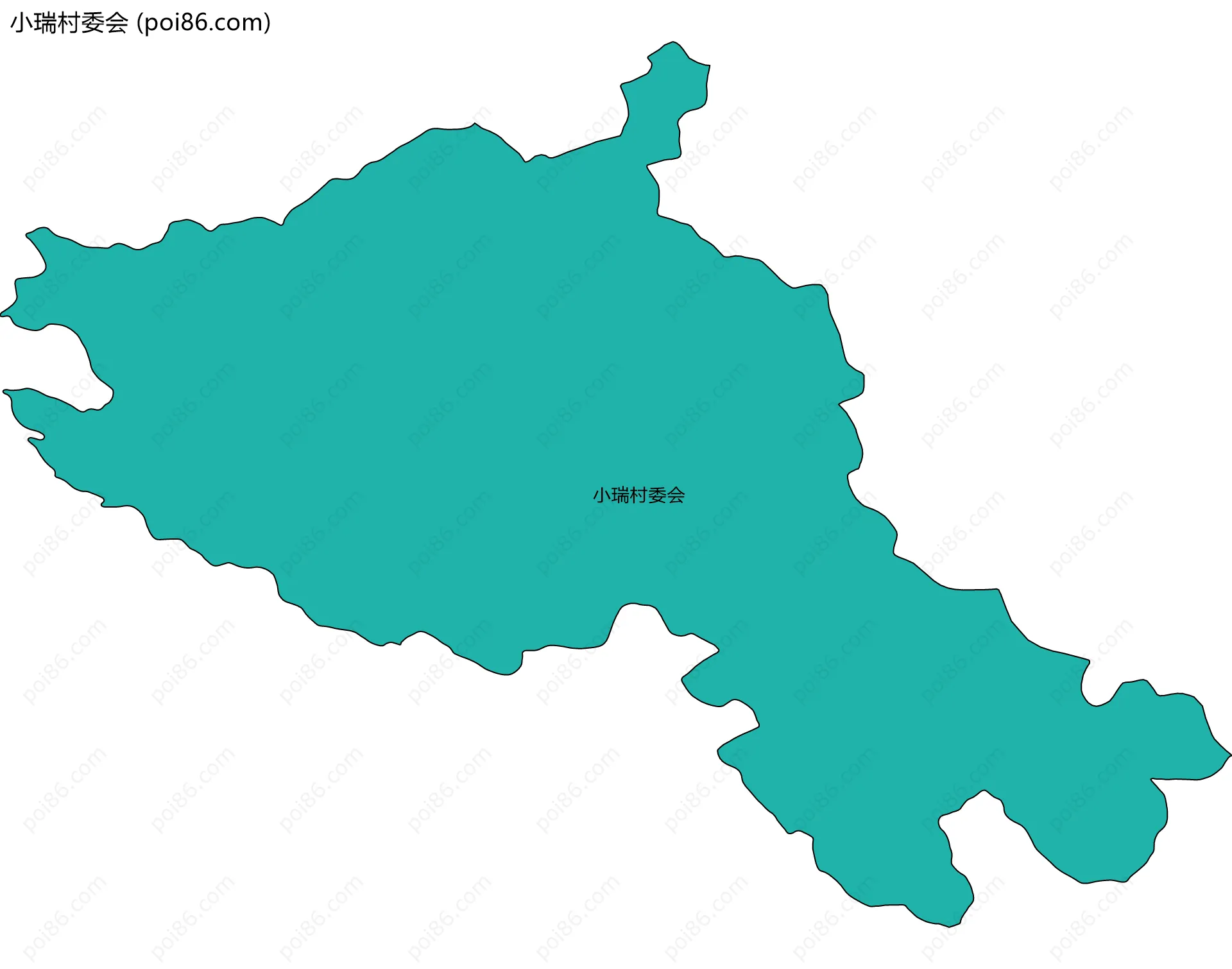 小瑞村委会边界地图