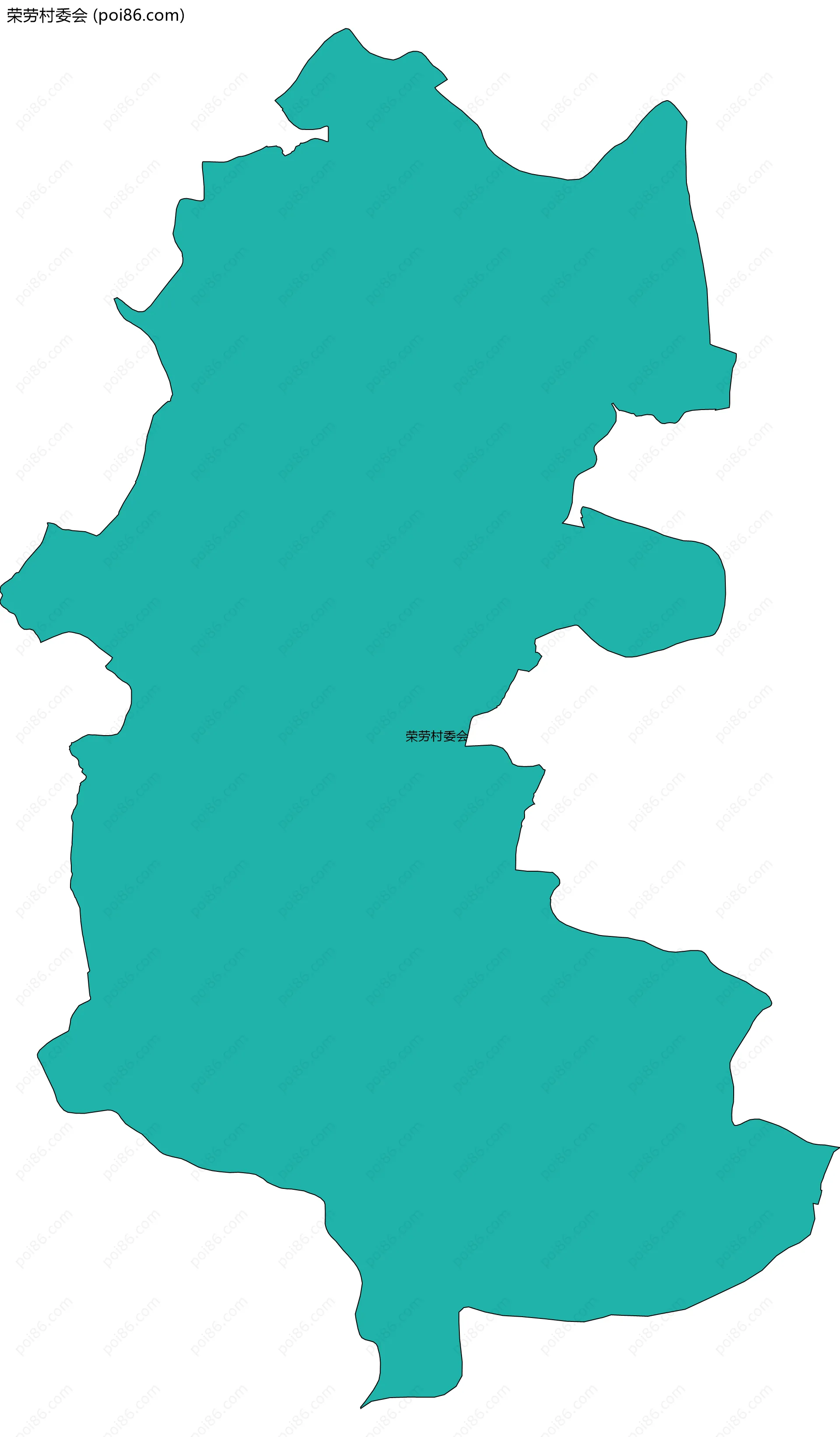 荣劳村委会边界地图