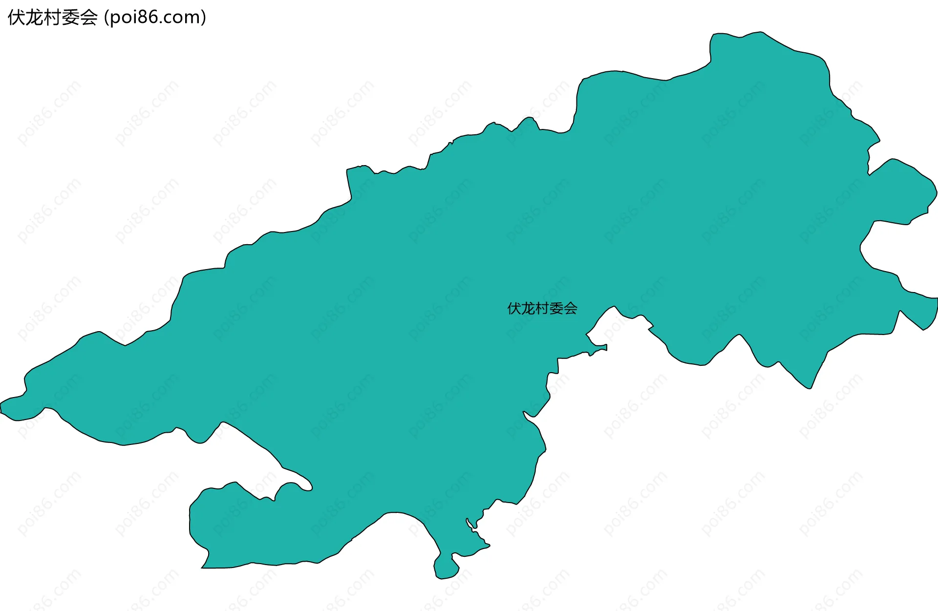 伏龙村委会边界地图