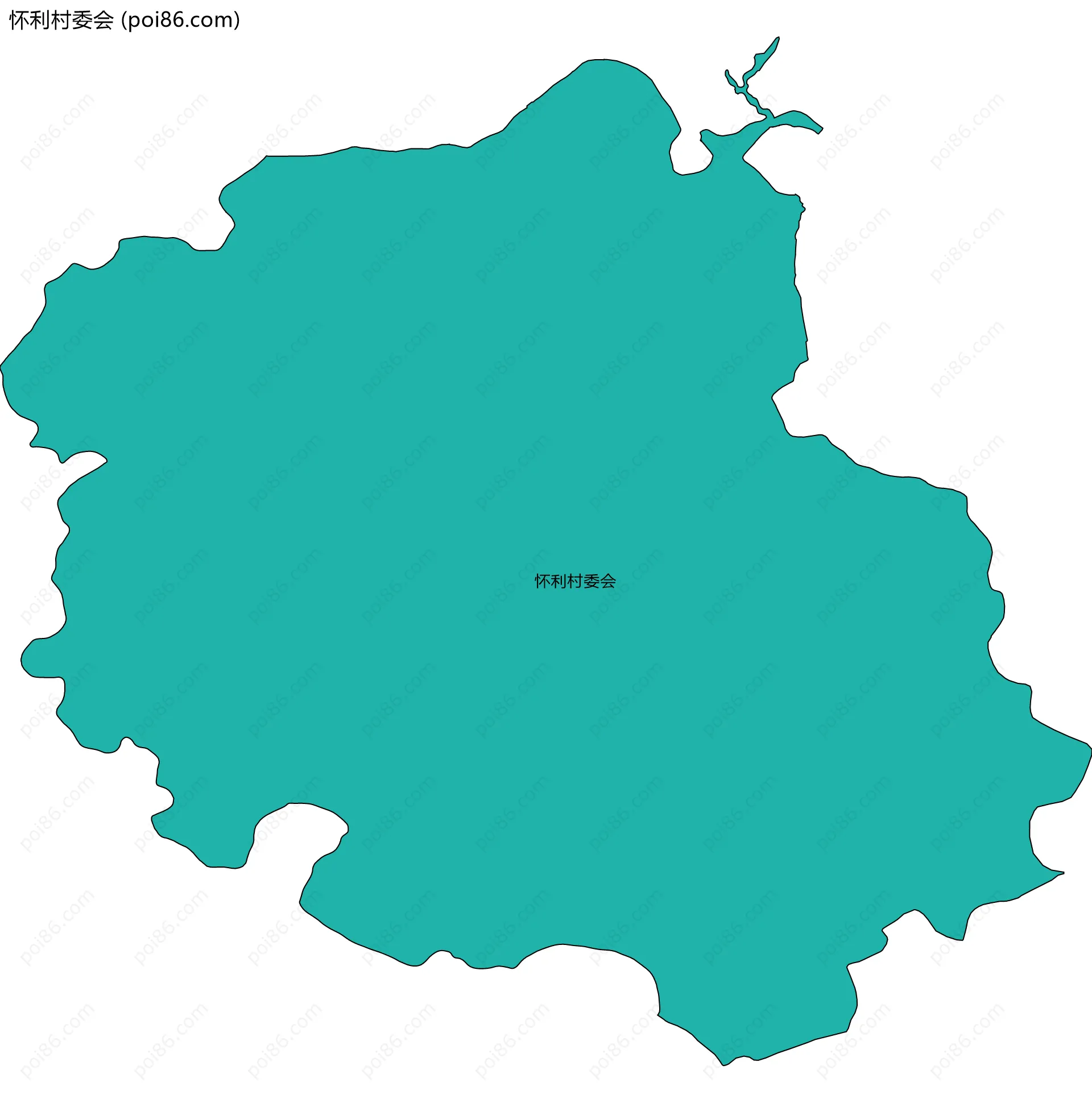 怀利村委会边界地图