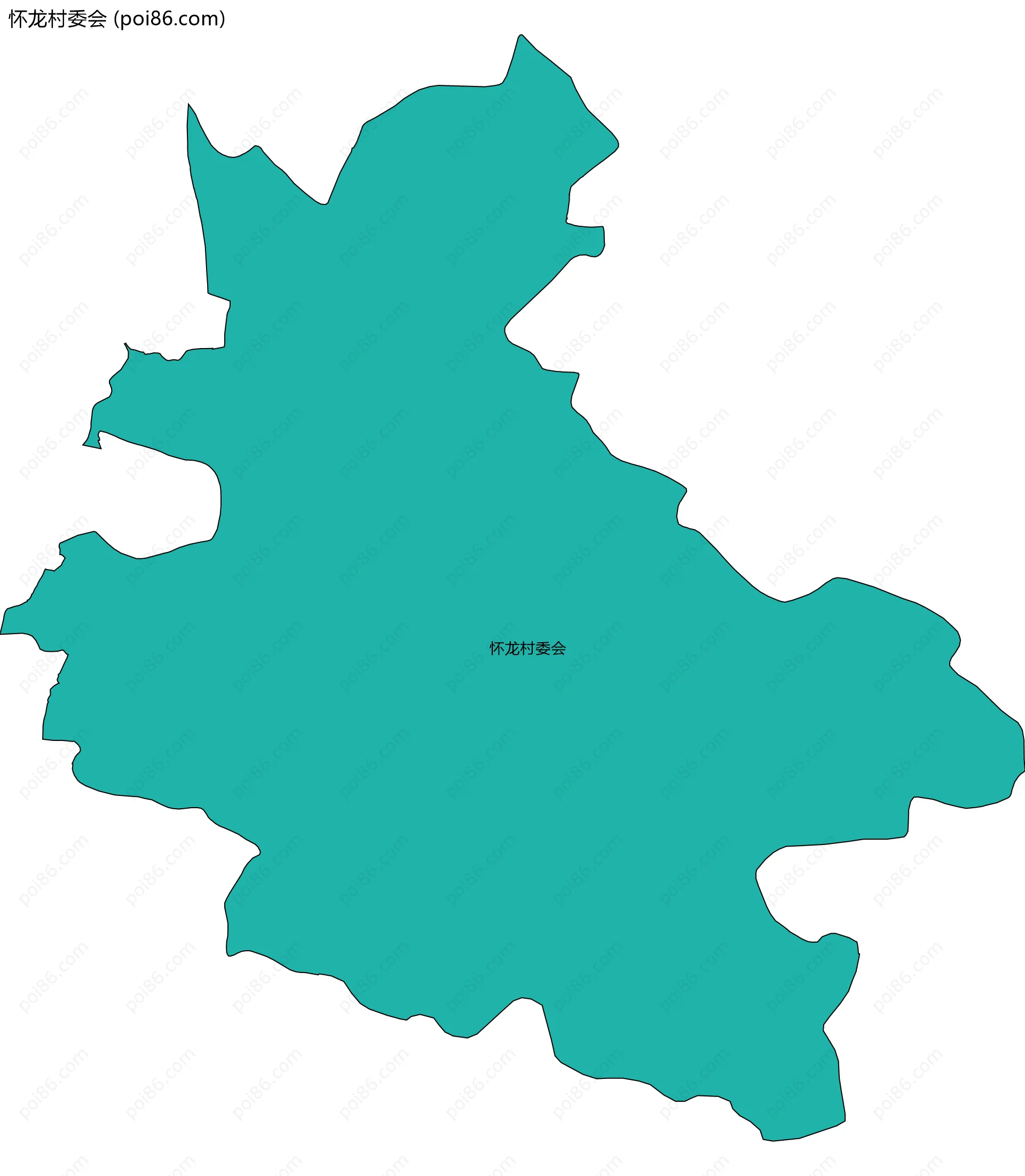 怀龙村委会边界地图