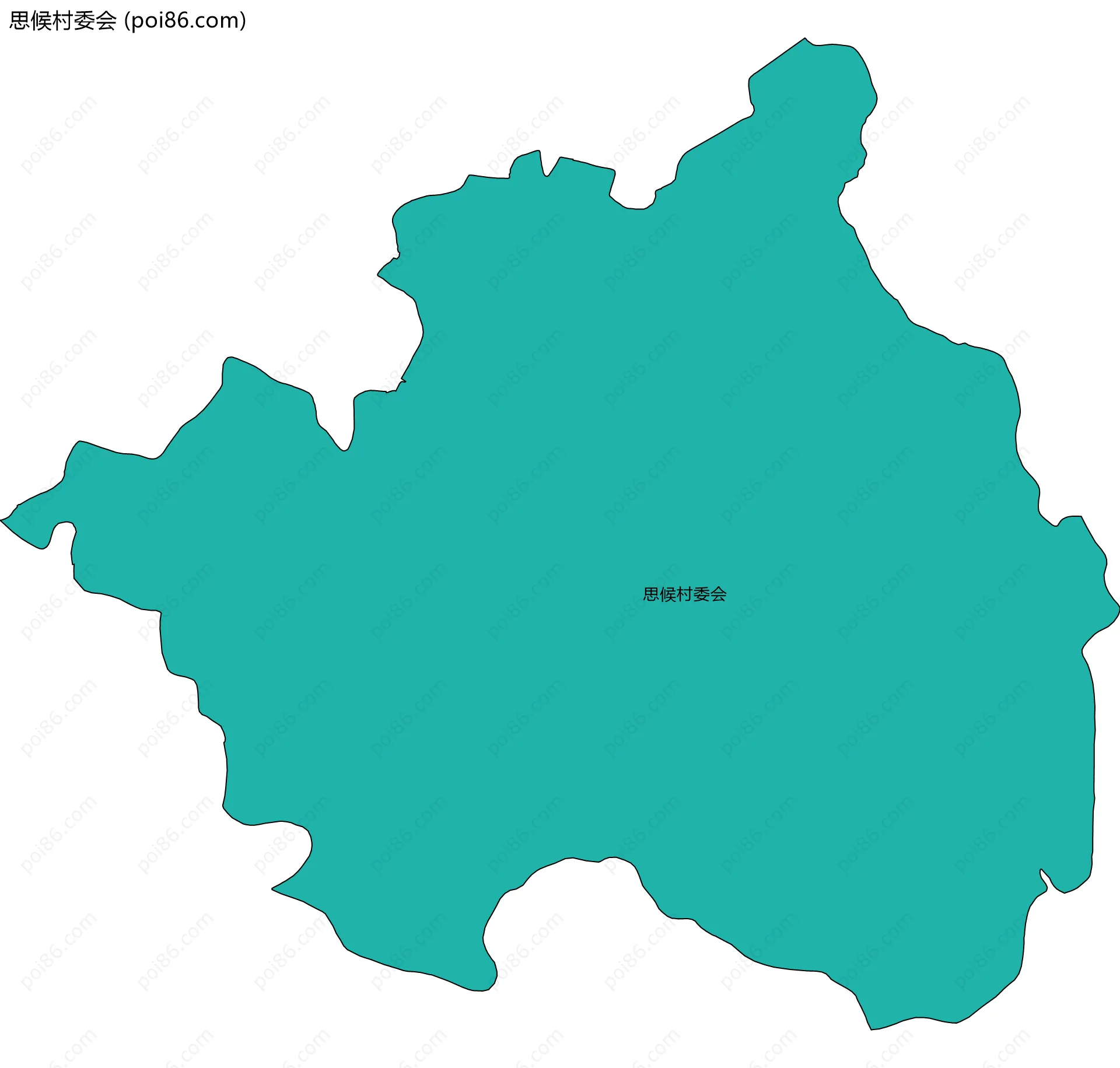 思候村委会边界地图