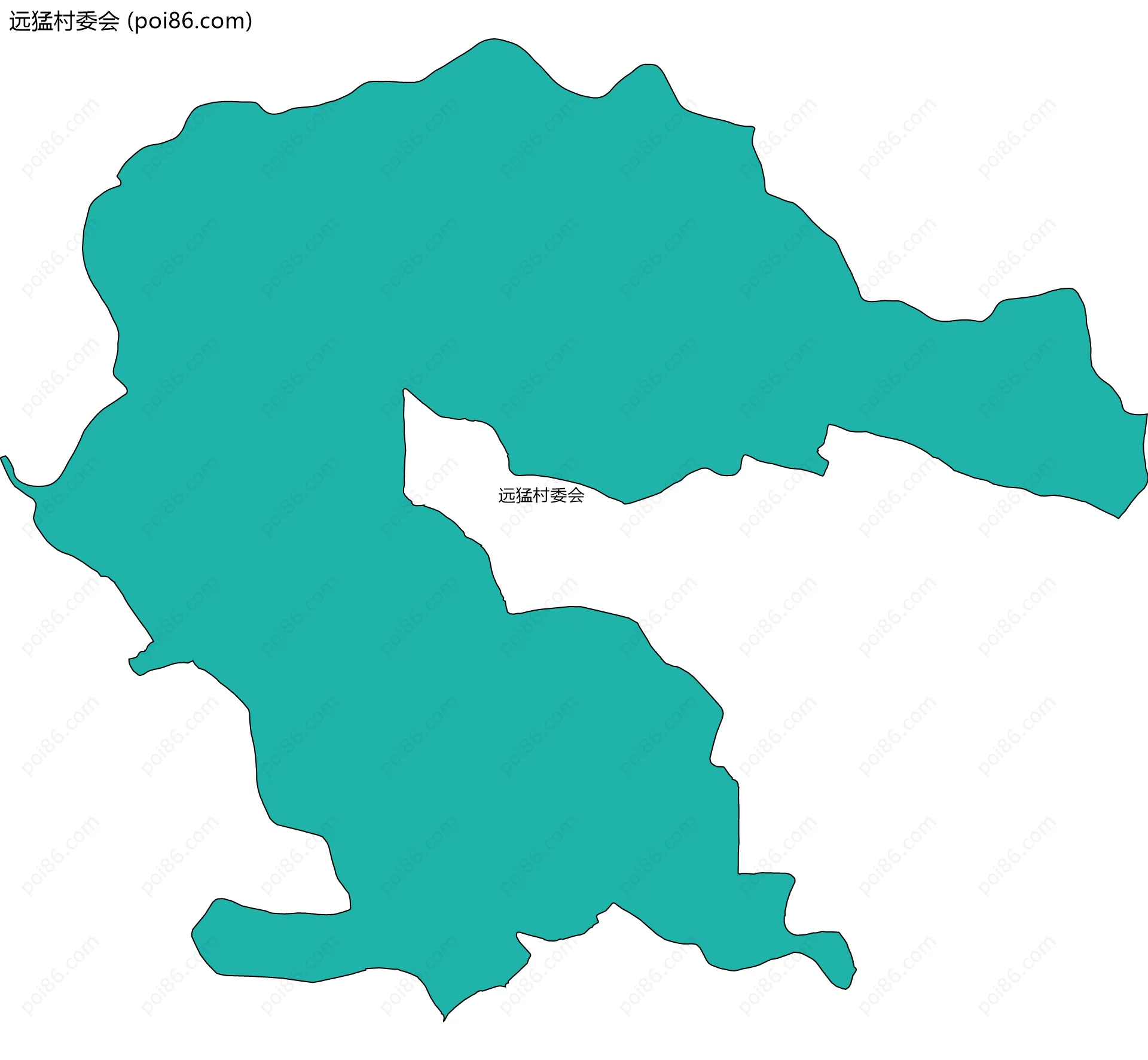 远猛村委会边界地图