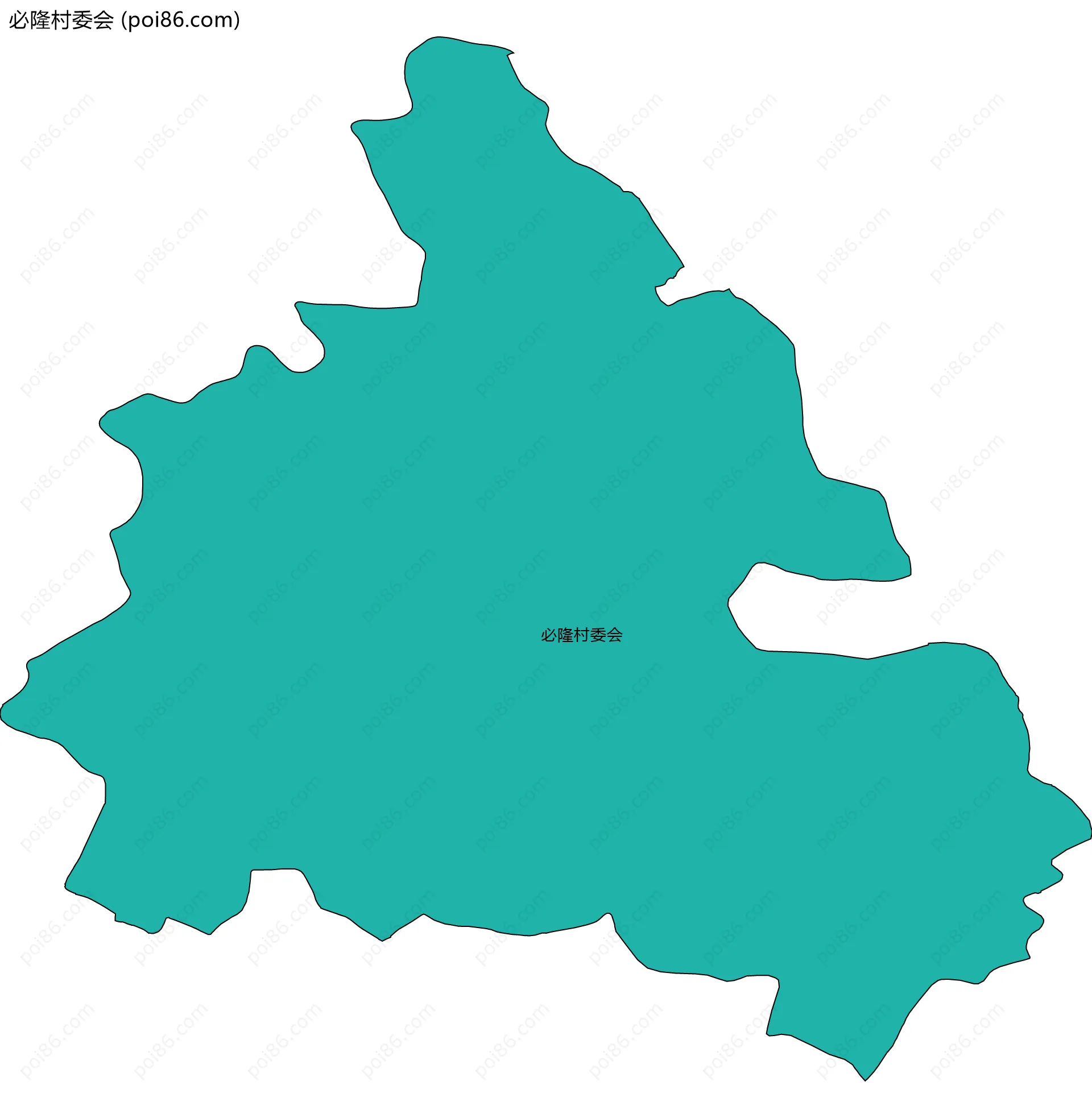 必隆村委会边界地图