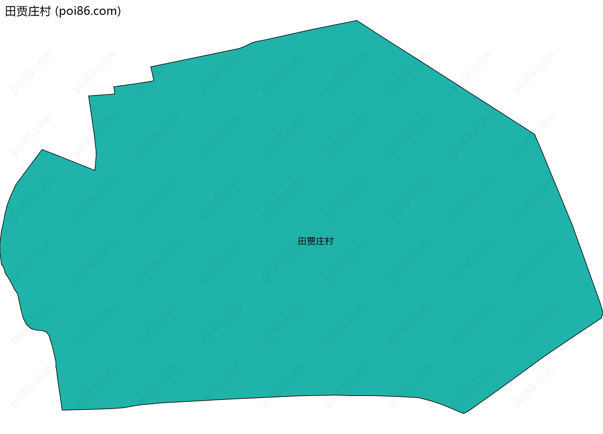 田贾庄村边界地图