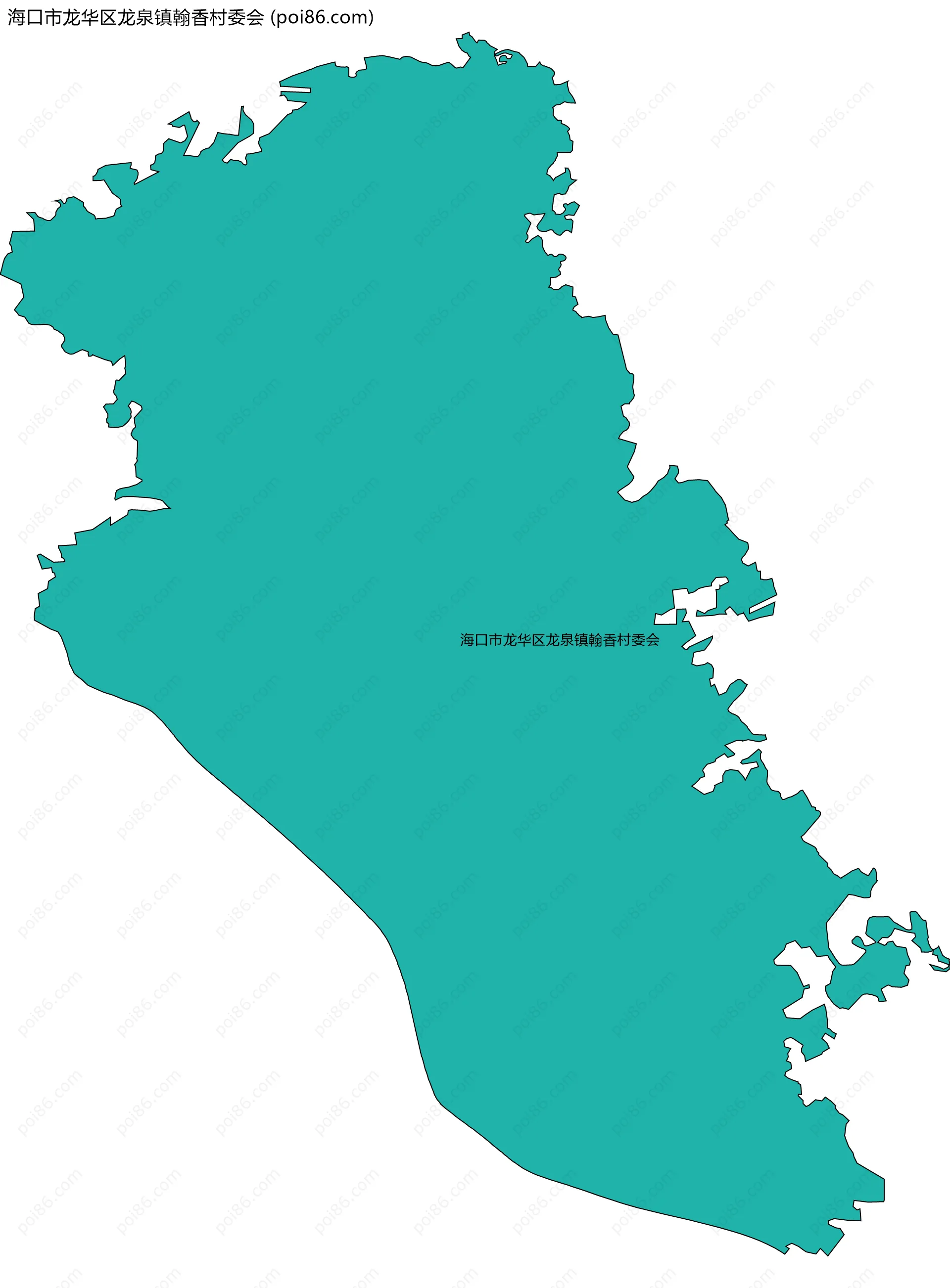 海口市龙华区龙泉镇翰香村委会边界地图