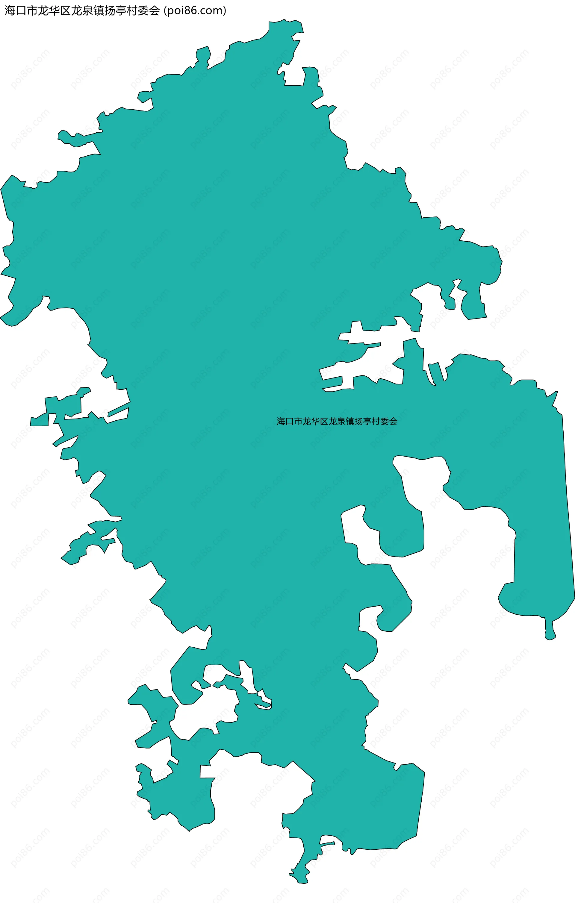 海口市龙华区龙泉镇扬亭村委会边界地图