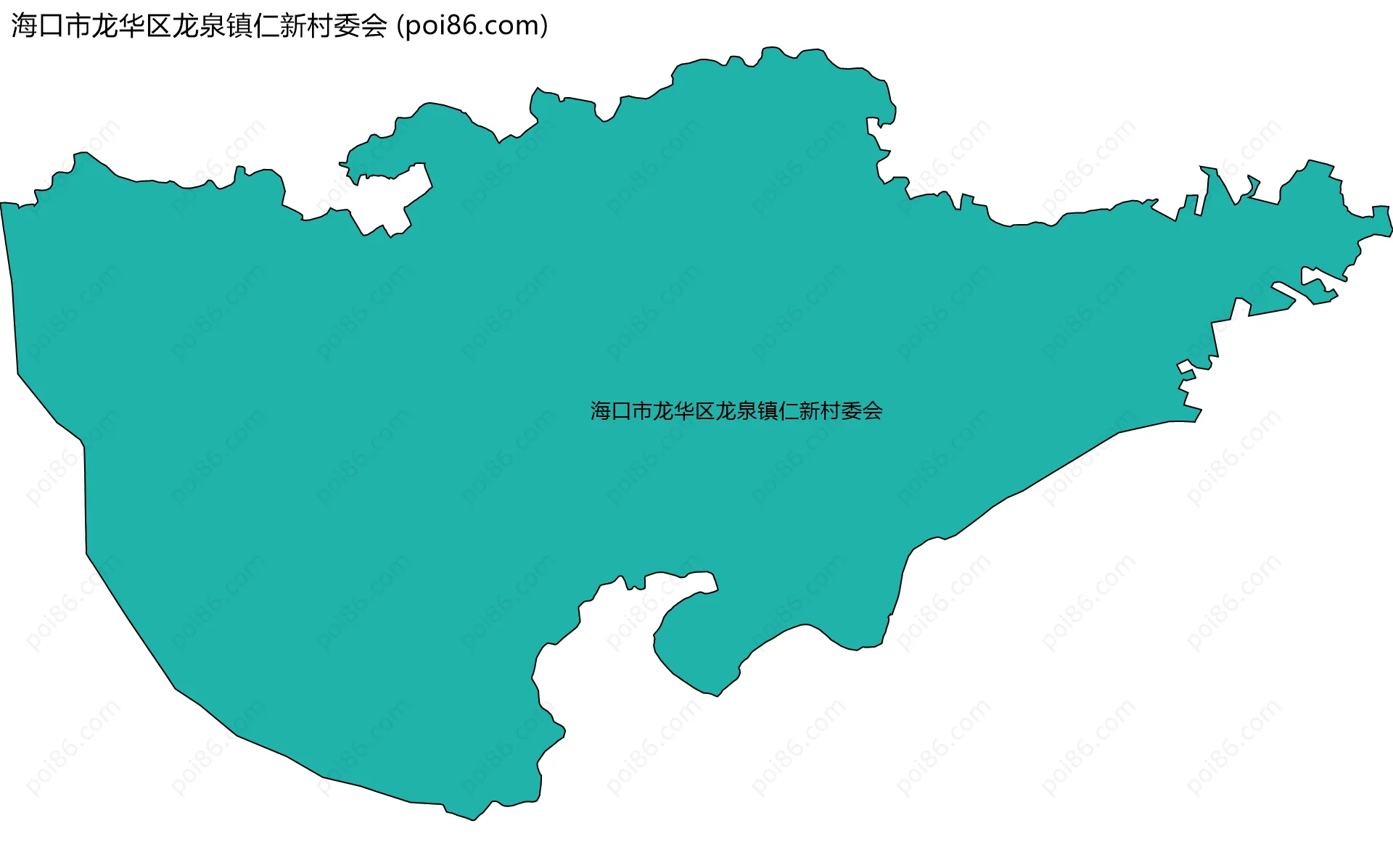 海口市龙华区龙泉镇仁新村委会边界地图