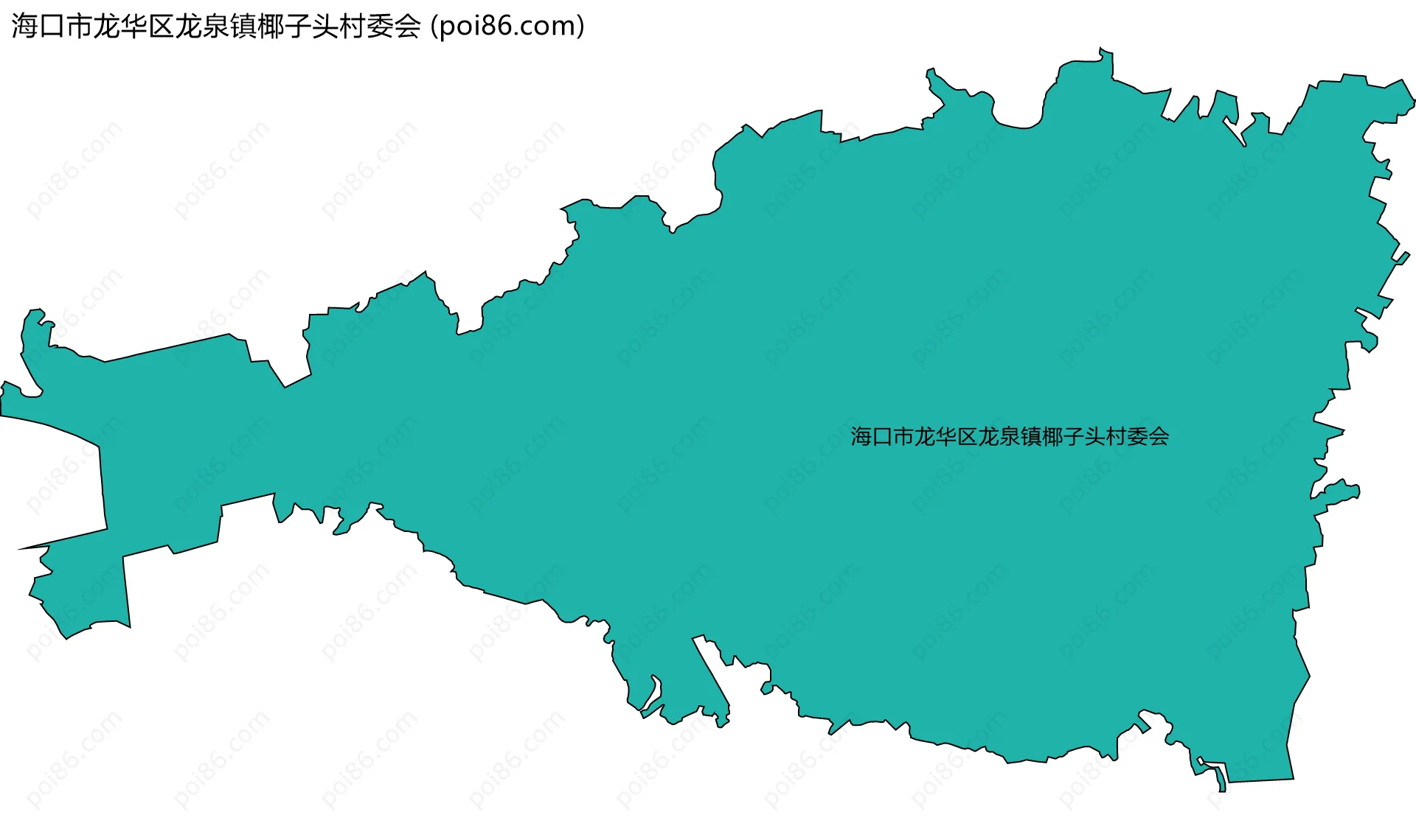 海口市龙华区龙泉镇椰子头村委会边界地图