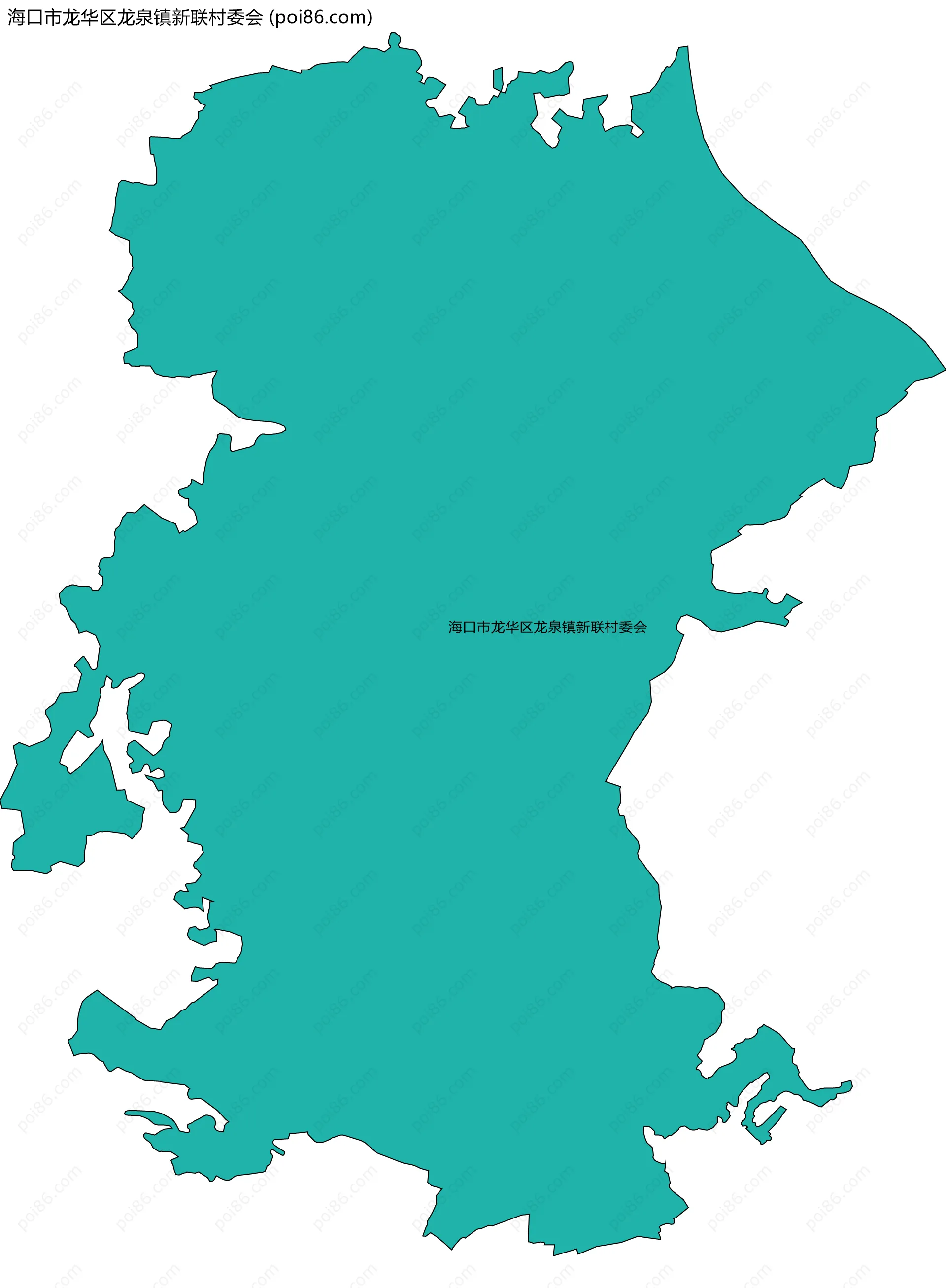 海口市龙华区龙泉镇新联村委会边界地图