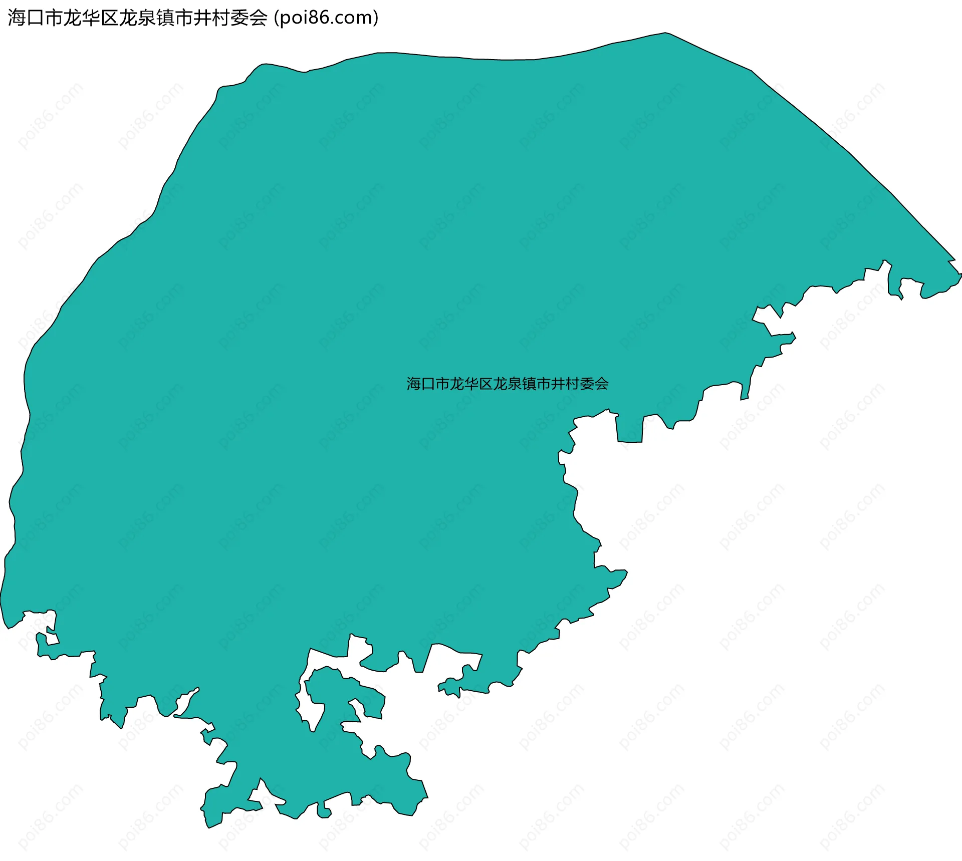海口市龙华区龙泉镇市井村委会边界地图